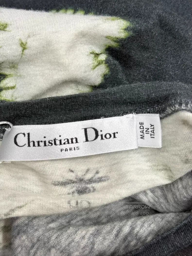 Dior Dior Dark green ink tie-dyed printed short-sleeved T-shirt Size S / US 4 / IT 40 - 4 Thumbnail