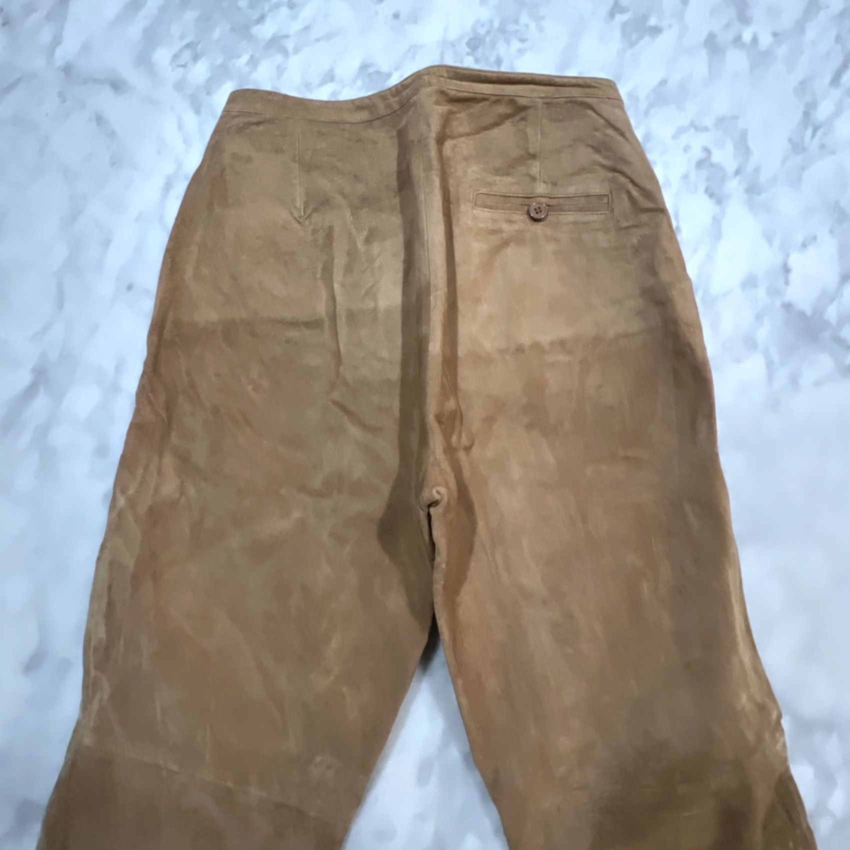 Vintage VINTAGE Newport News Leather Pants Women’s Size 8 Brown Lined Dress Pants Straight 30 In Inseam Mens? Size 30" / US 8 / IT 44 - 4 Thumbnail