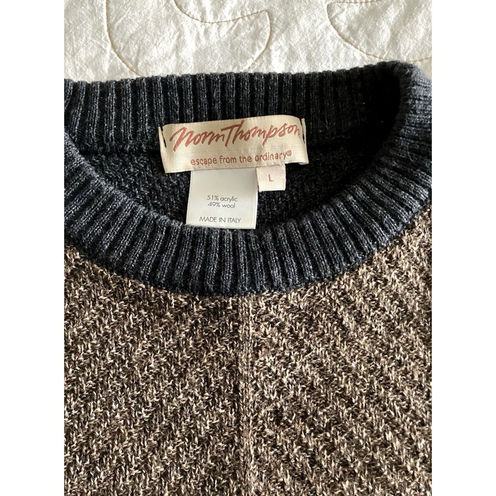 Jim Thompson VINTAGE Norm Thompson 3D Knit Sweater Men Size US L / EU 52-54 / 3 - 4 Thumbnail