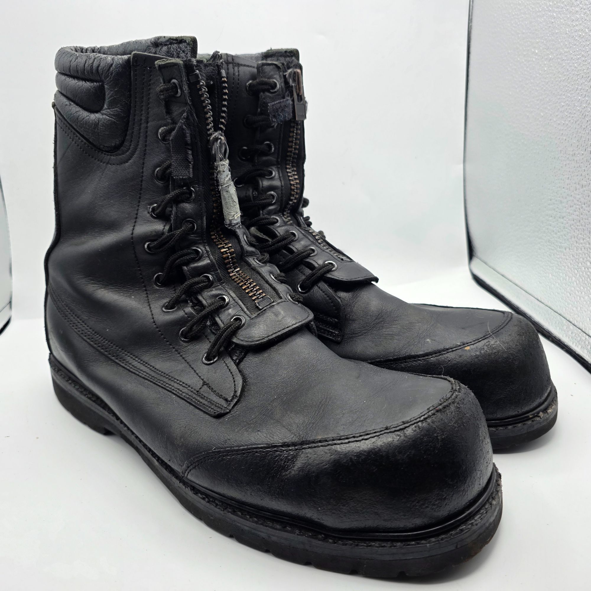 Other Tactical Work Boots Mens Size 14 Black Leather Vibram Soles Size US 14 / EU 47 - 1 Thumbnail