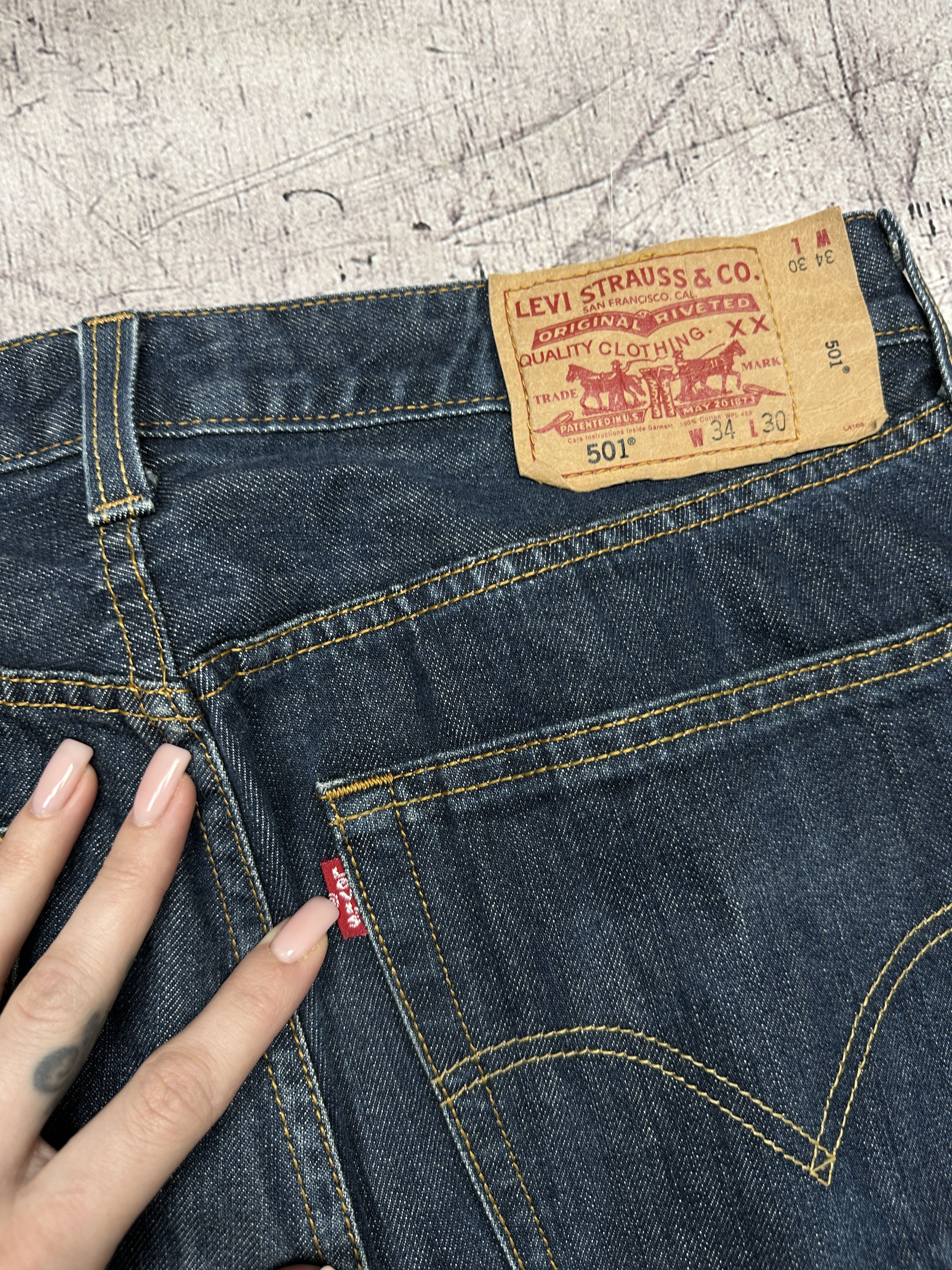 Levi's Levi's 501 Mens Denim Pants Jeans Size 34 x 30 Size US 34 / EU 50 - 3 Thumbnail