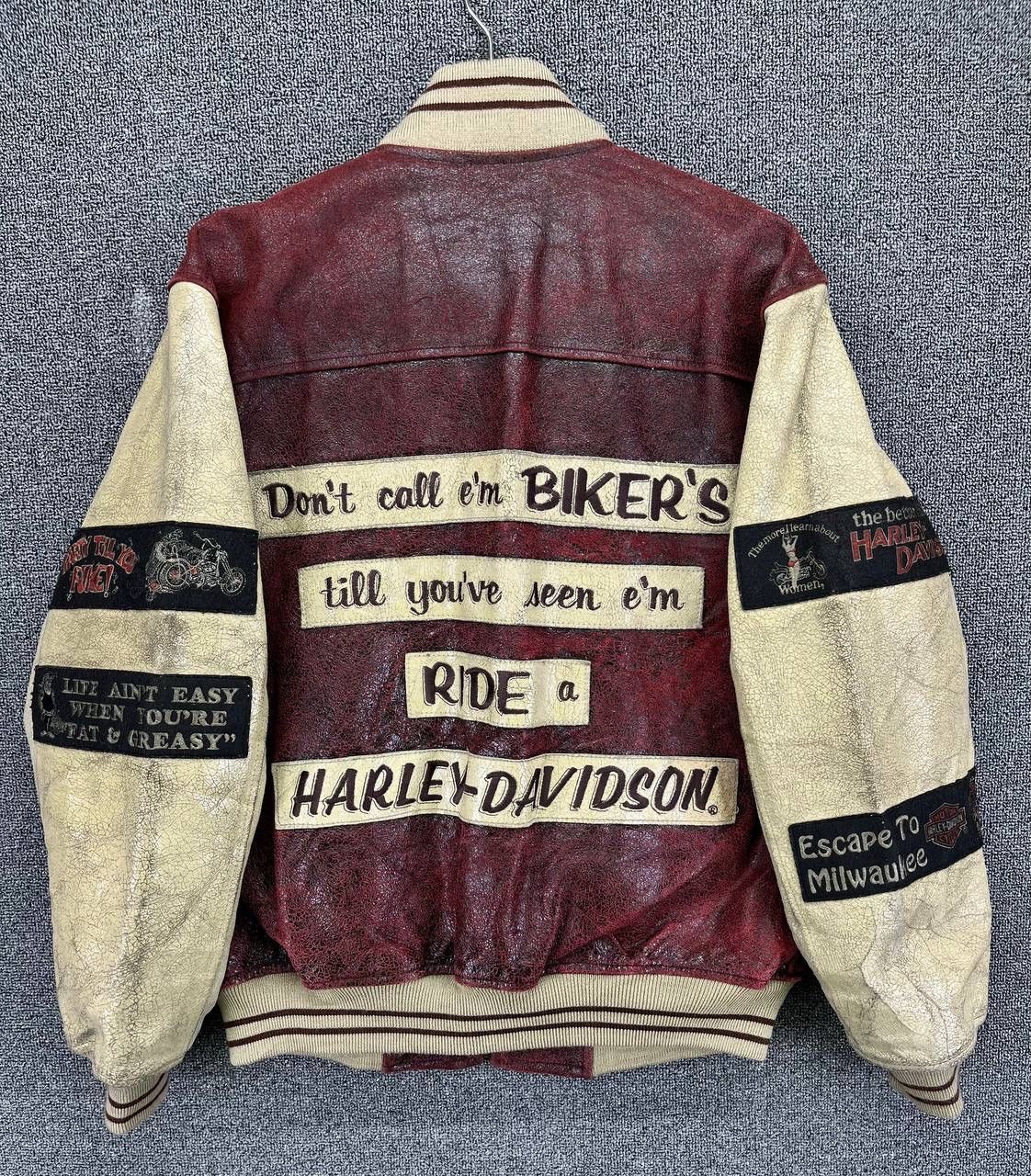 Harley Davidson Vintage Harley Davidson Rare Racing Leather Jacket Size US M / EU 48-50 / 2 - 1 Thumbnail