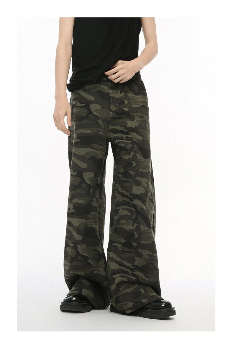 Japanese Brand American retro street camouflage straight wide-leg jeans y2k Size US 32 / EU 48 - 2 Thumbnail