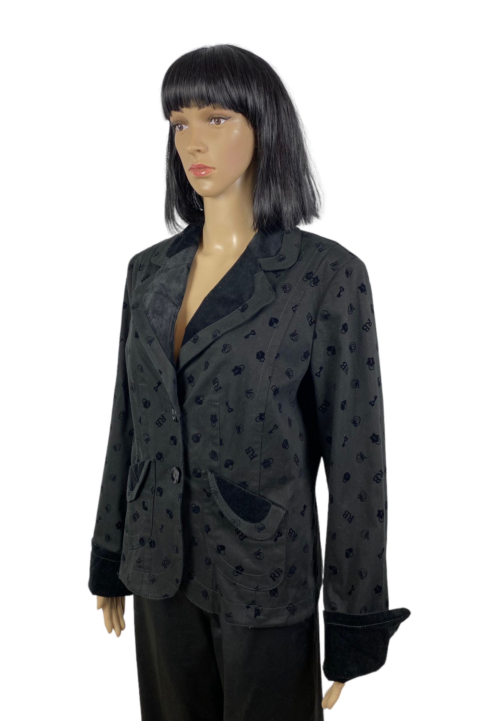 Other Roccobarocco Italy Monogrammed Blazer Size US 12 Size XL / US 12-14 / IT 48-50 - 4 Thumbnail