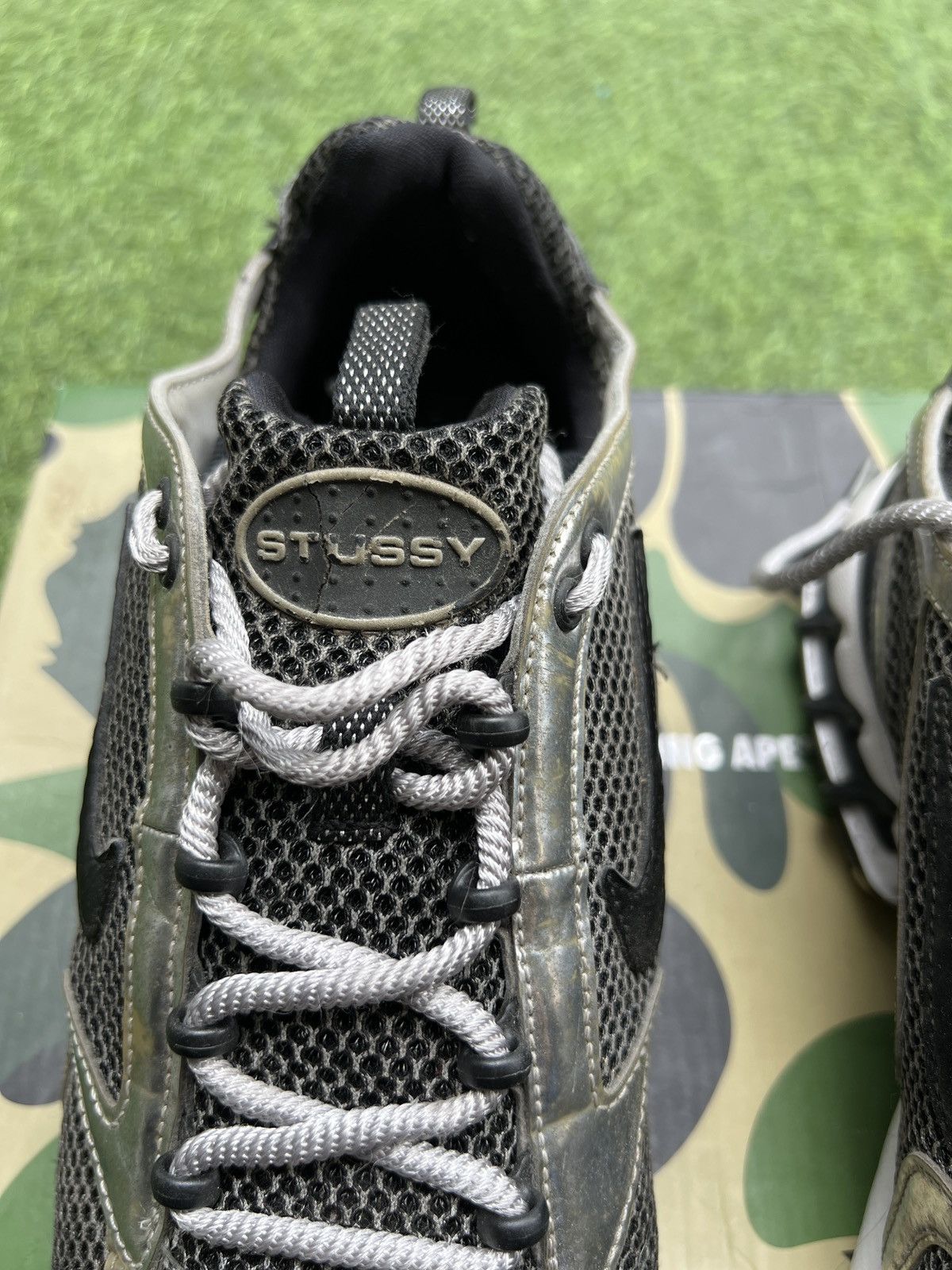 Nike × Stussy Stussy x Nike Air Zoom Spiridon Cage 2 Pure Plati CU1854-001 Size US 11 / EU 44 - 8 Thumbnail