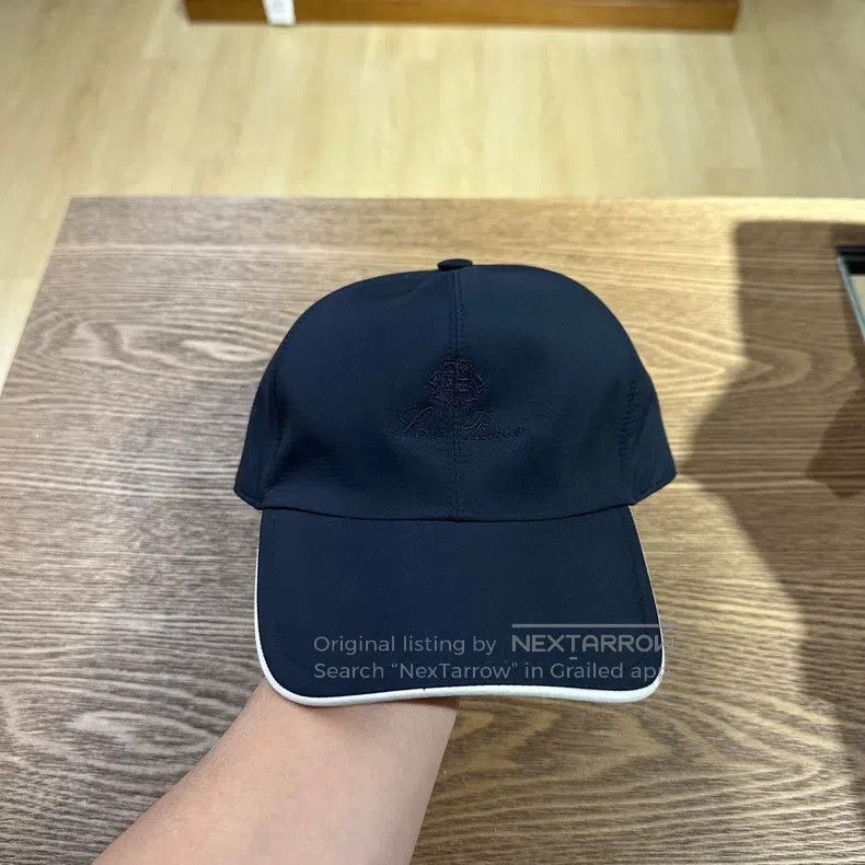 Loro Piana size 60 Emblem embroidered baseball cap