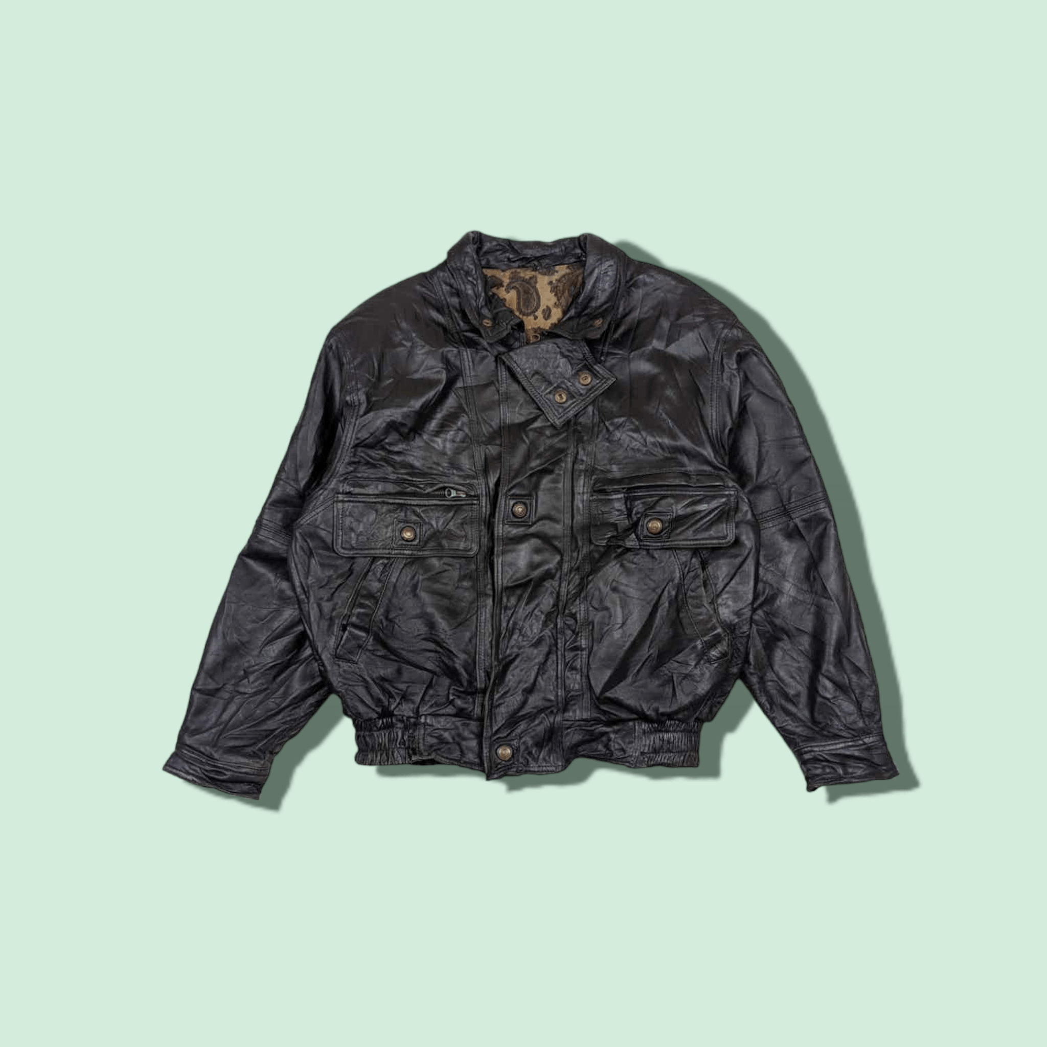 Japanese Brand Vintage JAPAN Handmade Leather Jacket Italian Leather Size US M / EU 48-50 / 2 - 1 Thumbnail