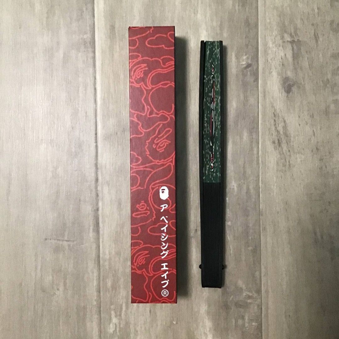 Bape 30th Anniversary BAPE camo folding fan green a bathing ape Size ONE SIZE - 6 Thumbnail