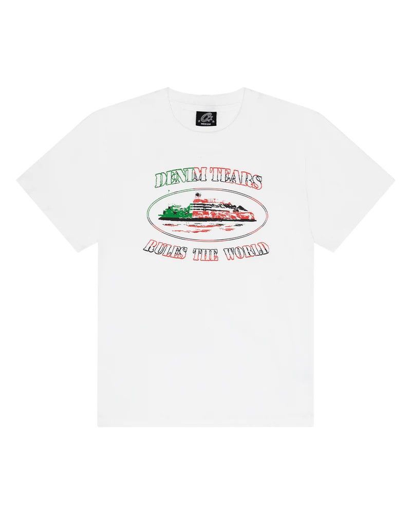 Corteiz Corteiz x DENIM TEARS “CORTEARS OG ALCATRAZ” Tee, White (XL) Size US XL / EU 56 / 4 - 1 Thumbnail