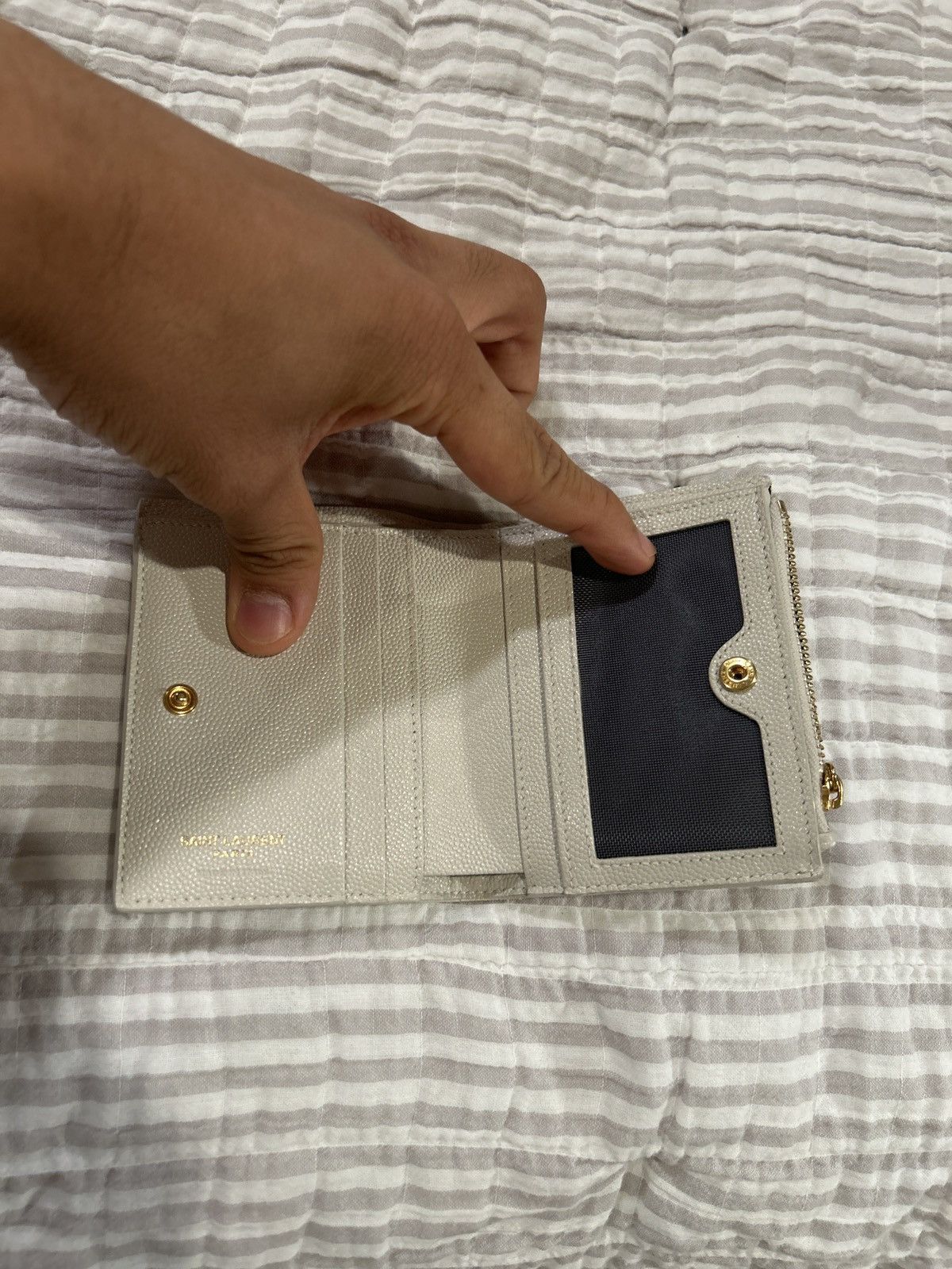 Yves Saint Laurent Yves Saint Laurent Small Ziptop Wallet Size ONE SIZE - 3 Thumbnail