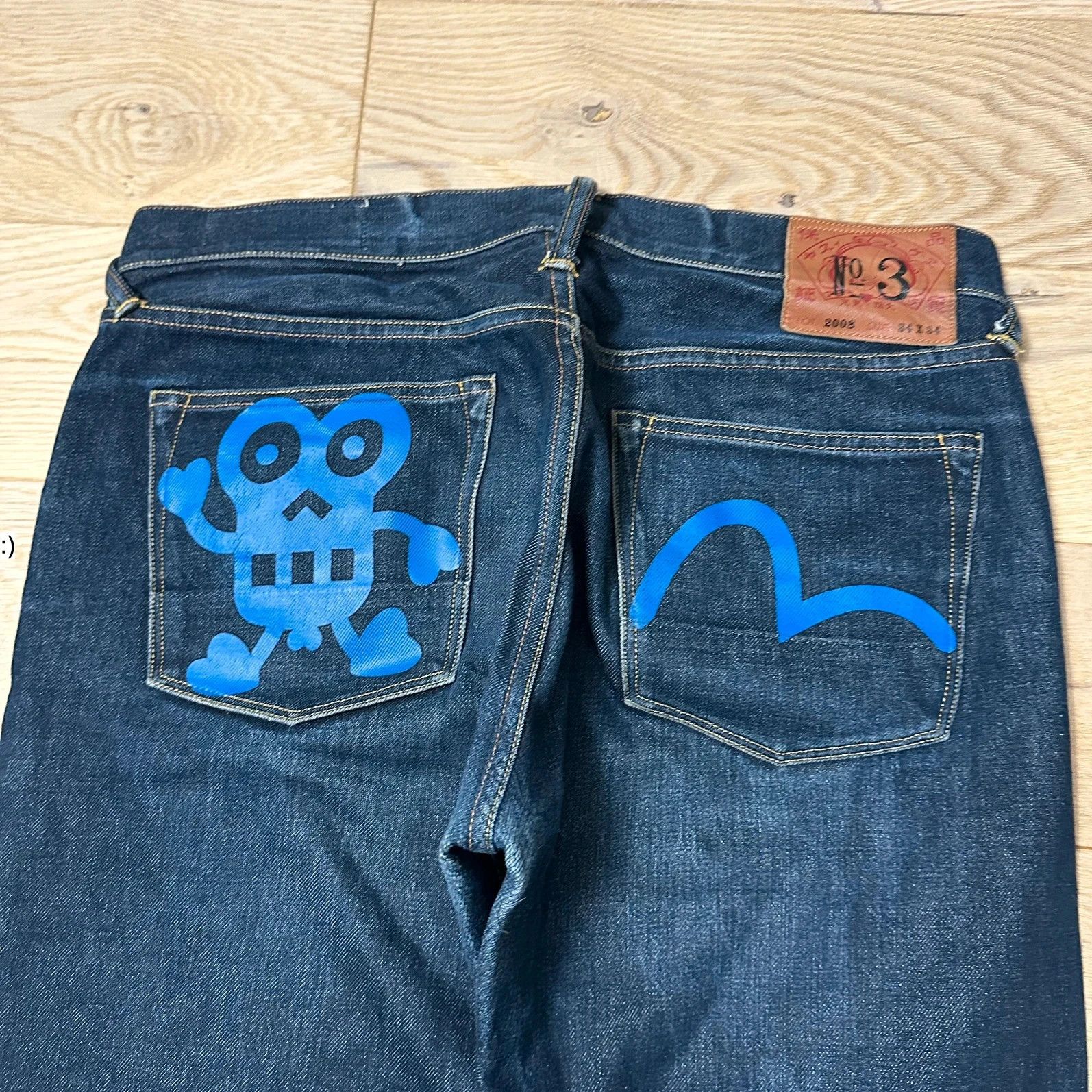 Evisu Jeans Evisu Seagull Robot Blue Lot 2008 Size US 34 / EU 50 - 3 Thumbnail