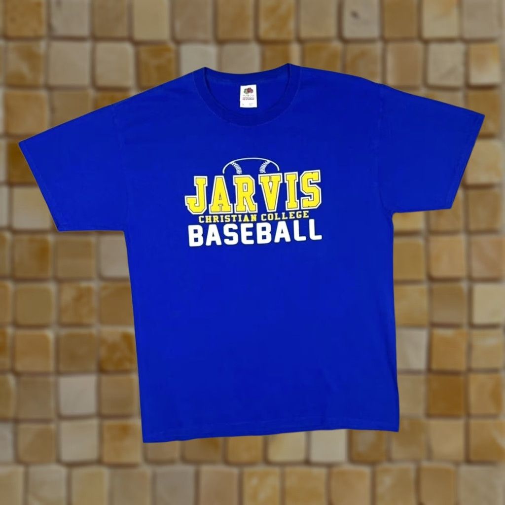 Fruit Of The Loom Jarvis Christian College "Baseball" College Sports Graphic Blue T-Shirt Large Size US L / EU 52-54 / 3 - 1 Thumbnail