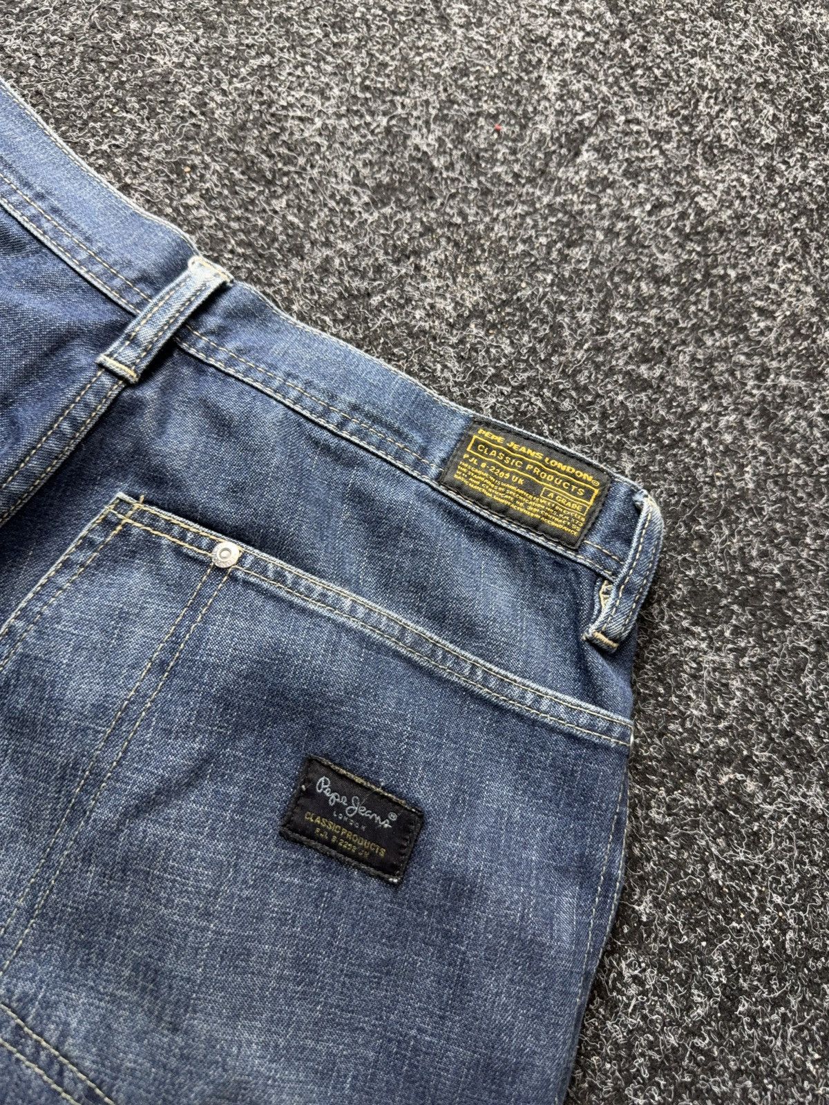 Japanese Brand Y2K 00s Pepe Jeans SK8 Straight Denim Blue 90s Vintage Style Size US 32 / EU 48 - 20 Thumbnail