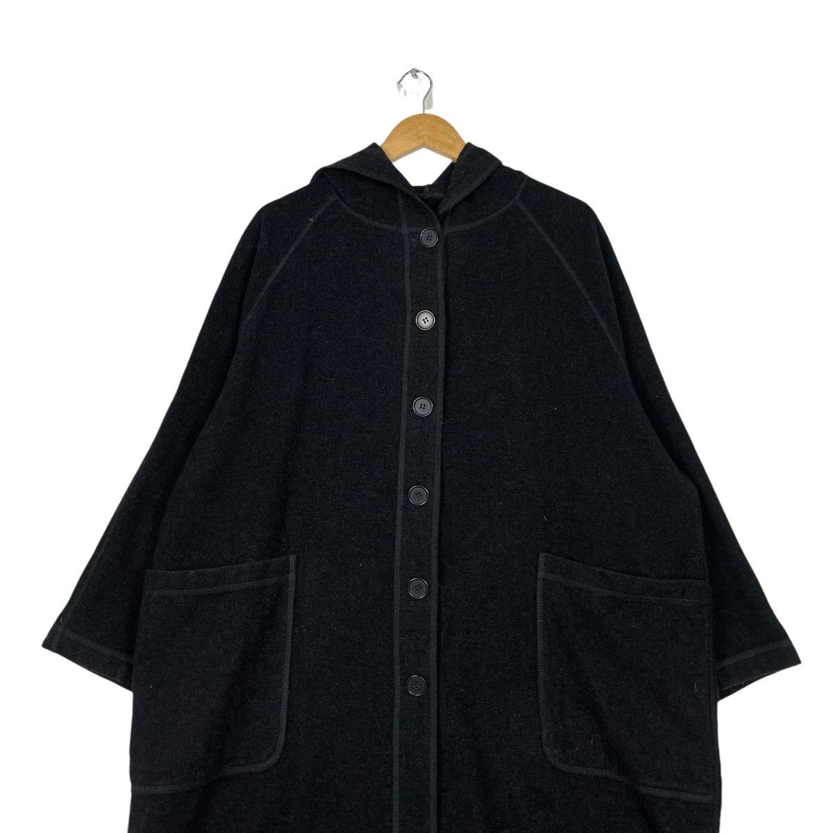 Benetton × United Colors Of Benetton 💥BENETTON WOOL HOODIE LONG JACKET Size US M / EU 48-50 / 2 - 3 Thumbnail