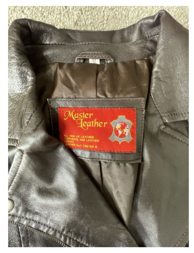 Vintage Master Leather Vintage 80s Genuine Leather Asymmetric Zip Size M / US 6-8 / IT 42-44 - 6 Thumbnail