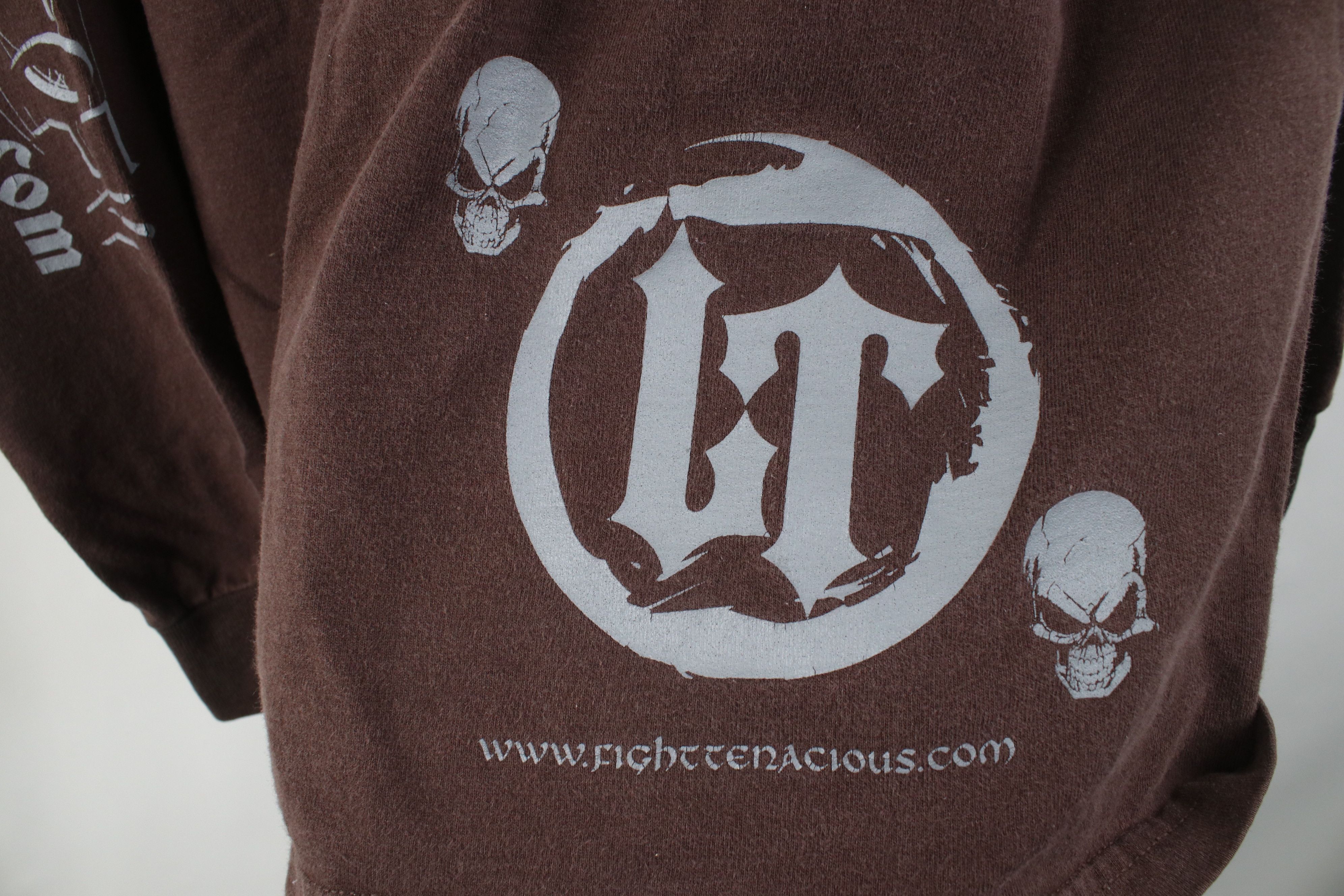 Vintage Vintage Y2K Fight Tenacious Skull Flames Long Sleeve T-Shirt Size US L / EU 52-54 / 3 - 4 Thumbnail