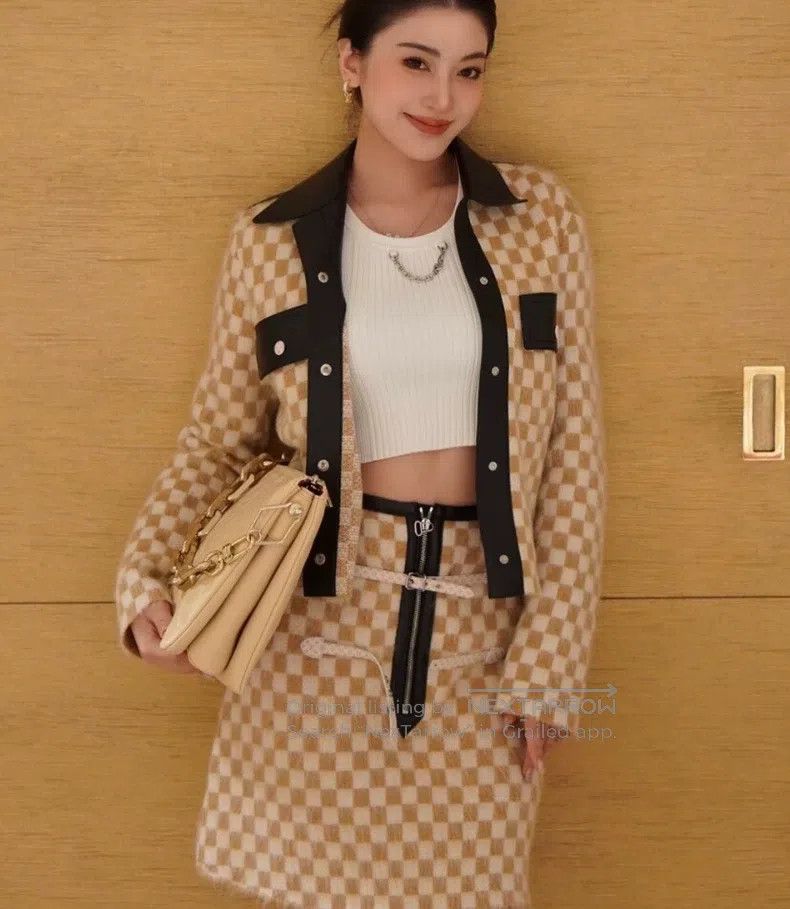 Louis Vuitton Louis Vuitton 24 colour block checkerboard wool lapel sing Size S / US 4 / IT 40 - 9 Thumbnail
