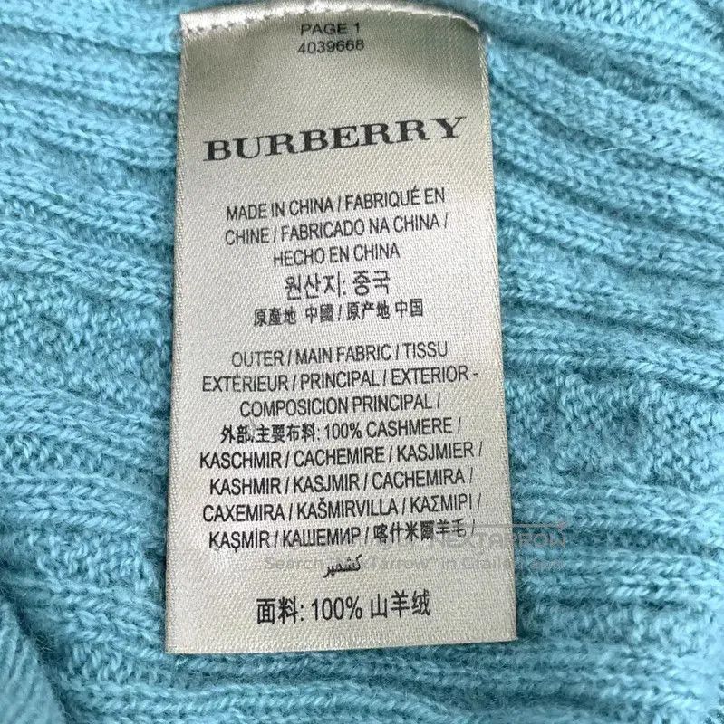 Burberry Burberry Blue Cashmere Knit Sweater for Women. Size S / US 4 / IT 40 - 6 Thumbnail