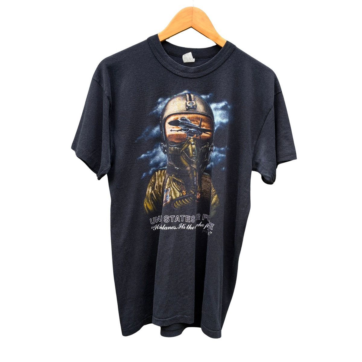 Vintage JRS Enterprises US Air Force F16 Single Stitch T Shirt Size US L / EU 52-54 / 3 - 1 Thumbnail