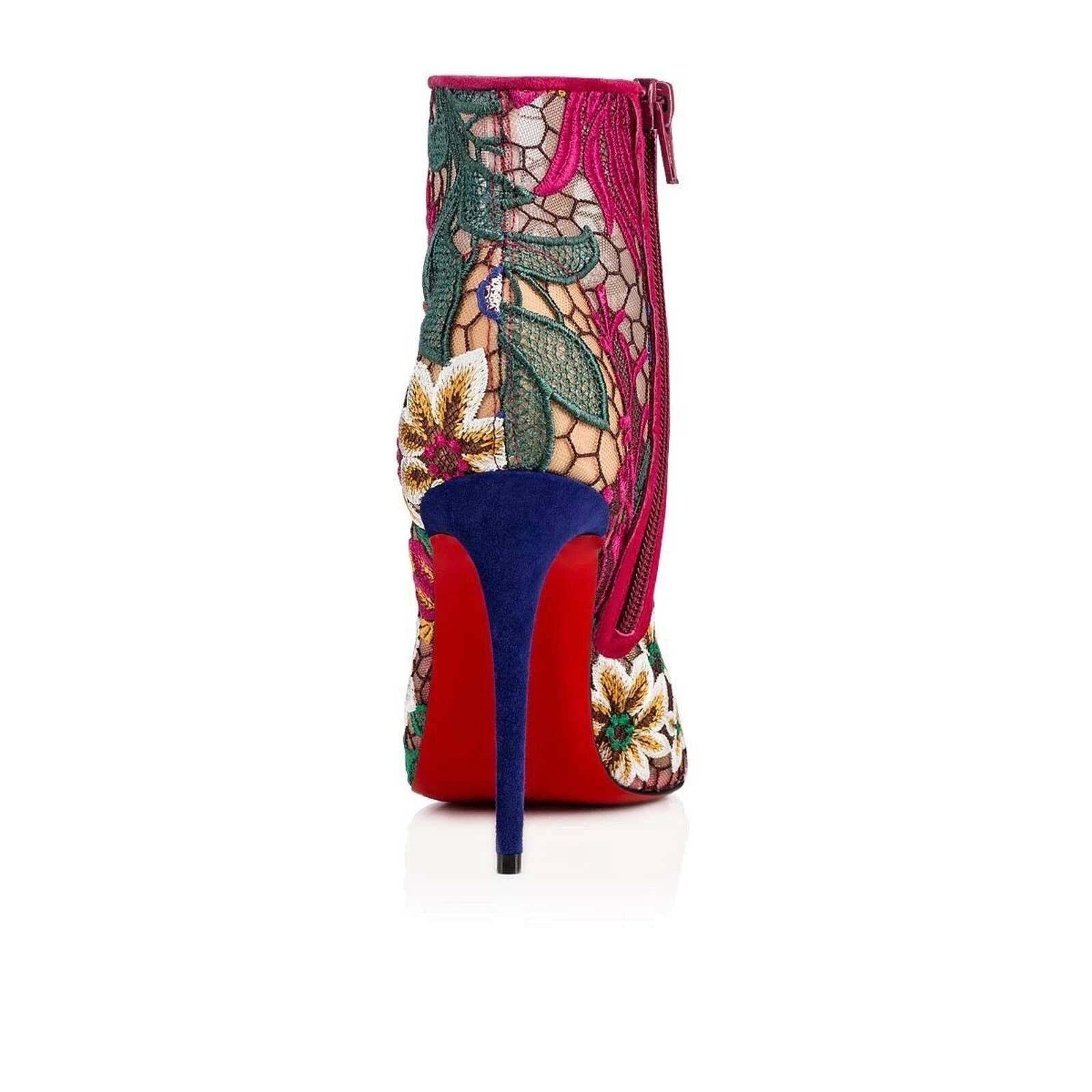 Christian Louboutin Christian Louboutin Miss Tennis 100 Multicolor Mesh Lace Size US 5 / IT 35 - 10 Thumbnail