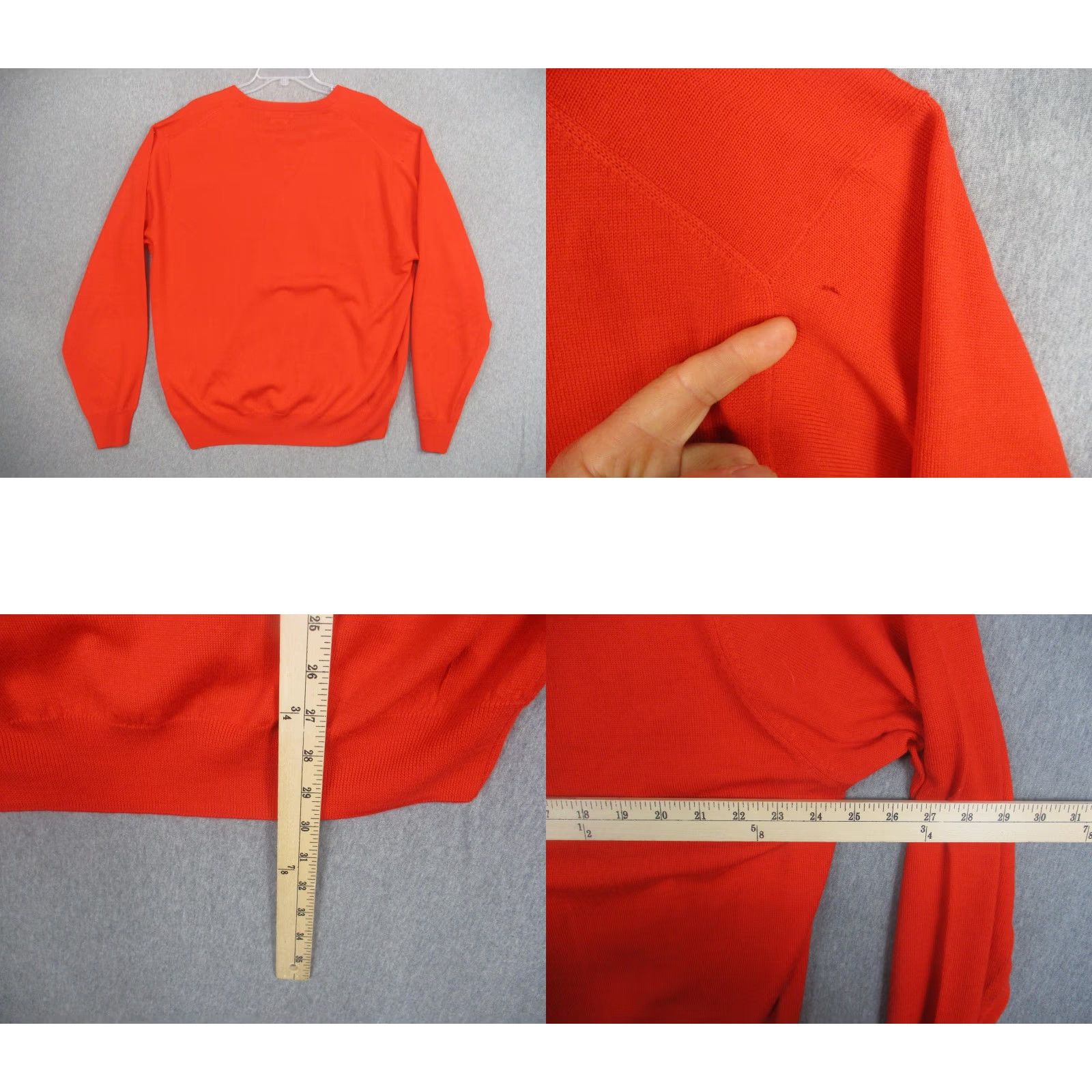 Peter Millar Peter Millar Sweater Mens XL Orange V-Neck 100% Merino Wool Knit Pullover Size US XL / EU 56 / 4 - 8 Thumbnail