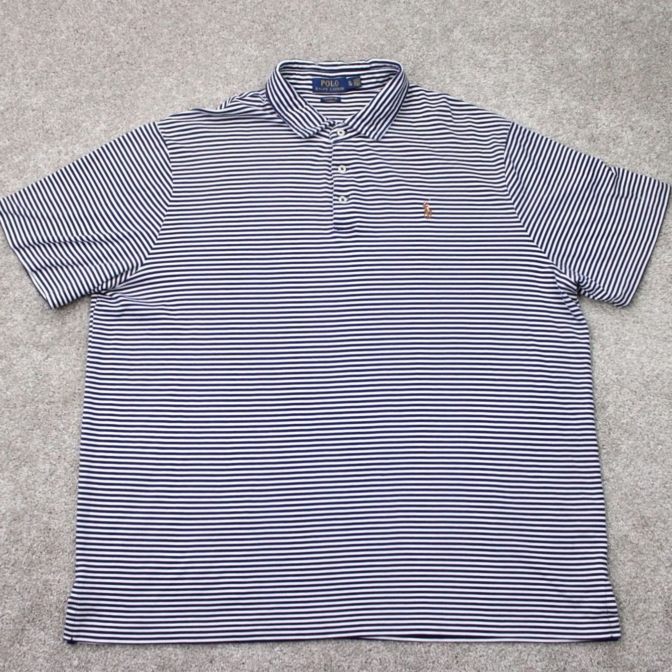 Polo Ralph Lauren Polo Ralph Lauren Shirt Mens XL Black/White Classic Fit Cotton S/S Polo by Ralph Lauren Shirt, Regular, Logo, Preppy (Vintage: No) Size US XL / EU 56 / 4 - 2 Thumbnail