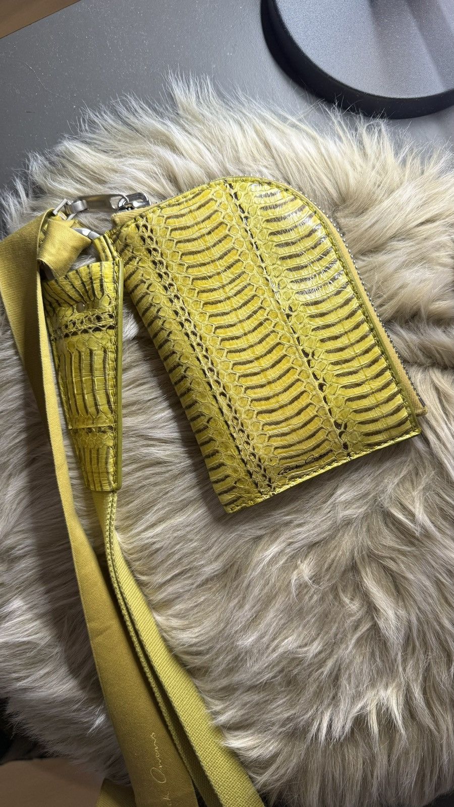 Rick Owens Rare Rick Owens S/S 2018 „Dirt” python neck wallet Size ONE SIZE - 2 Thumbnail
