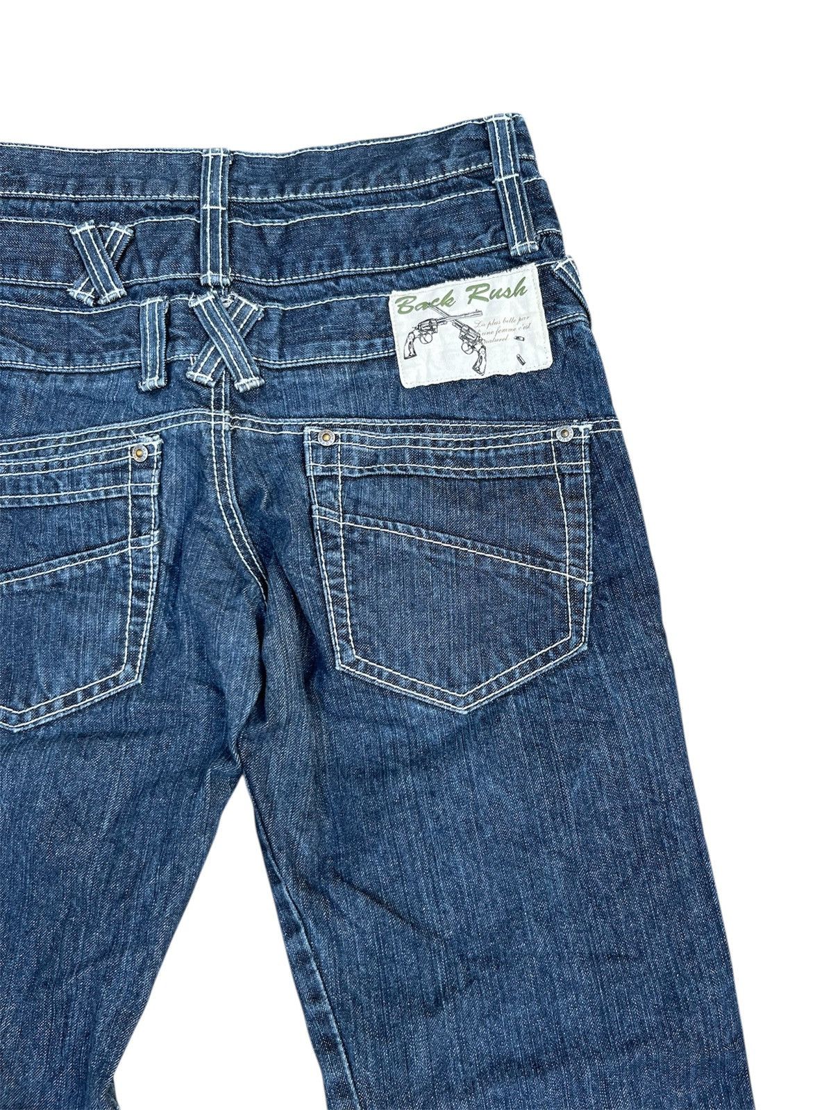 Japanese Brand 🔥VERY RARE🔥BACK RUSH Punk Triple Waist Denim Size US 28 / EU 44 - 8 Thumbnail