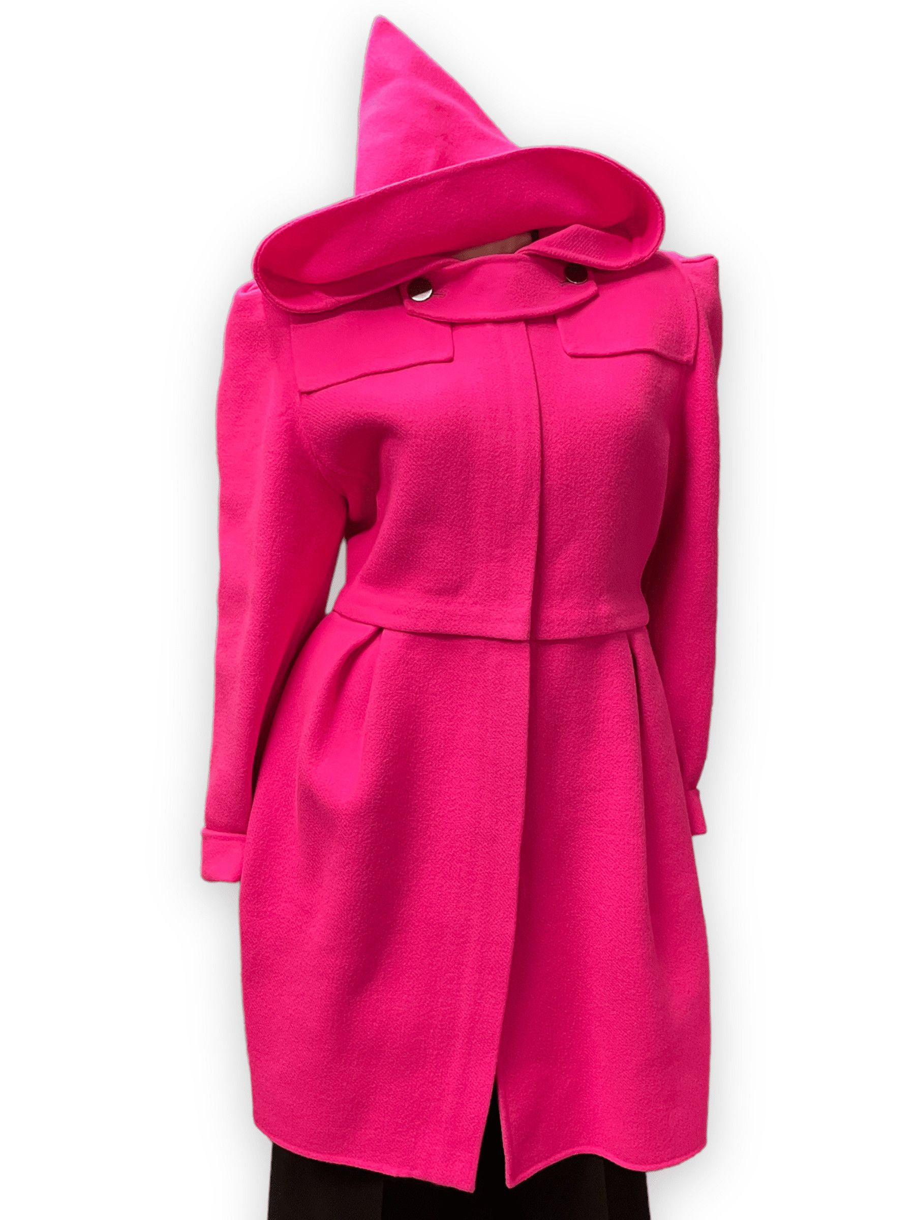 Marc Jacobs Fall 2009 Marc Jacobs Hot Pink Hooded Wool Coat Size S Size S / US 4 / IT 40 - 2 Thumbnail