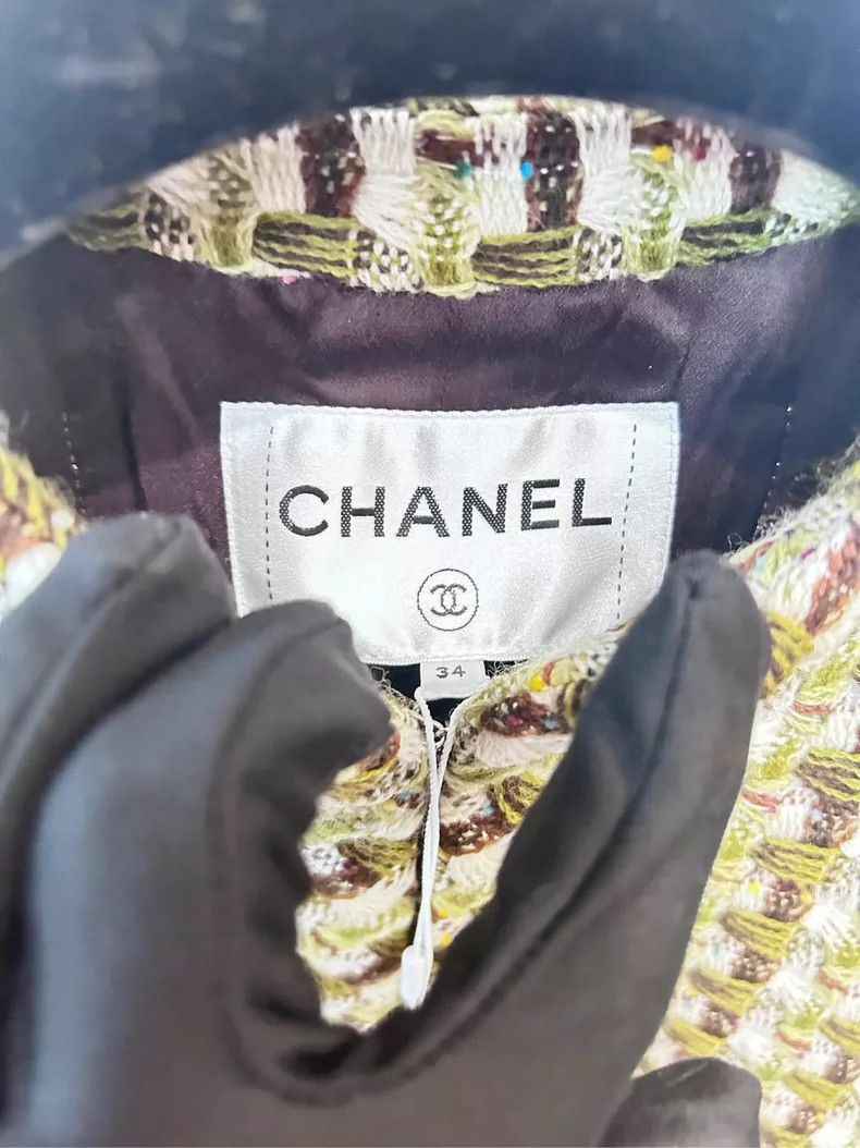 Chanel Chanel 23a green plaid coat Size XXS / US 00 / IT 34 - 3 Thumbnail