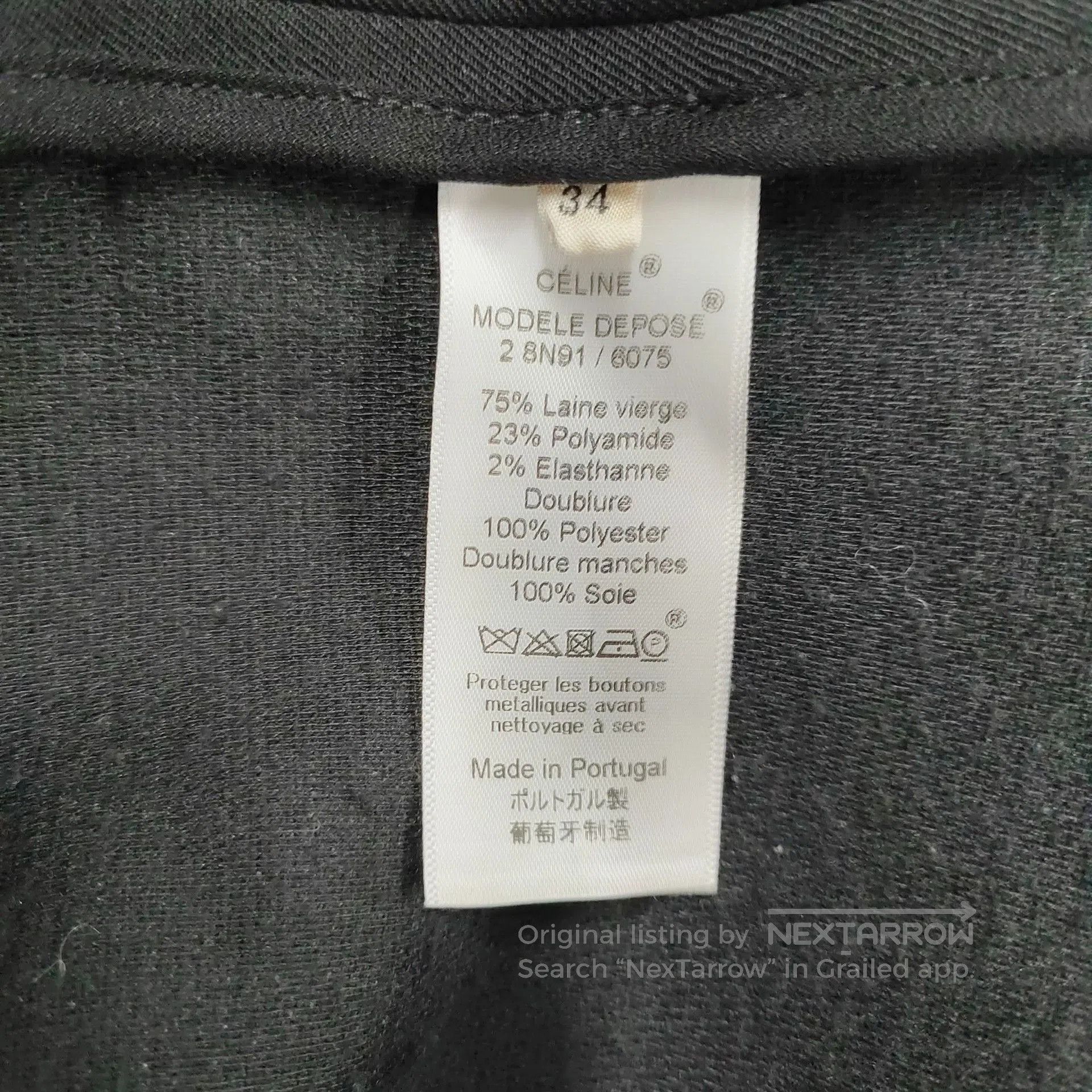 Celine Celine Black Wool Bell. Size XXS / US 00 / IT 34 - 4 Thumbnail