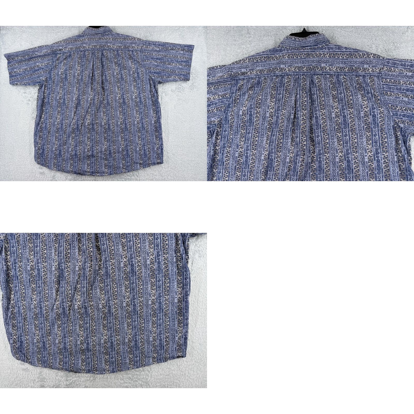 Vintage VINTAGE Cambridge Classics Shirt Adult 2XL Blue Beige Tribal Print Cotton Beach Hawaiian Vacation Resort Paisley Short Sleeve Mens Size US XXL / EU 58 / 5 - 9 Thumbnail