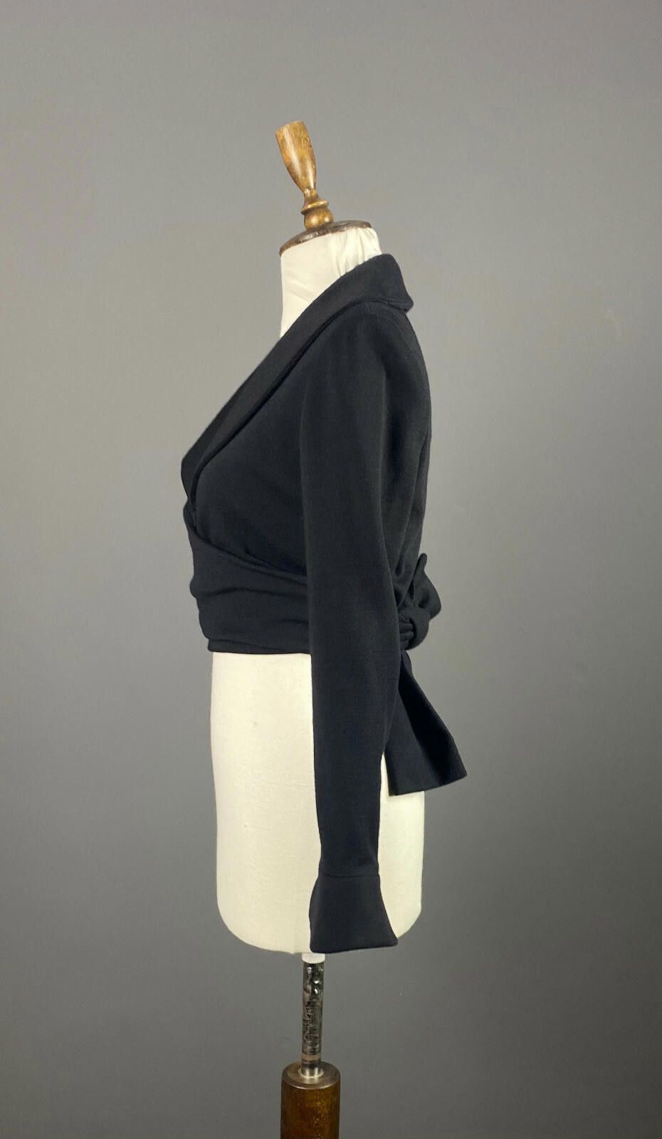Givenchy Givenchy Boutique Paris Black Belted Open Front Jacket Size M / US 6-8 / IT 42-44 - 4 Thumbnail