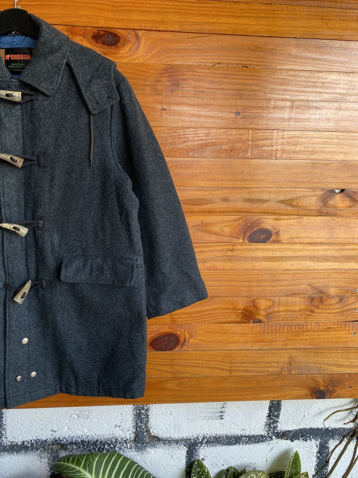 McGregor Vintage McGregor Wool Duffle Coat Hooded Toggle Jacket Grey Size US M / EU 48-50 / 2 - 6 Thumbnail