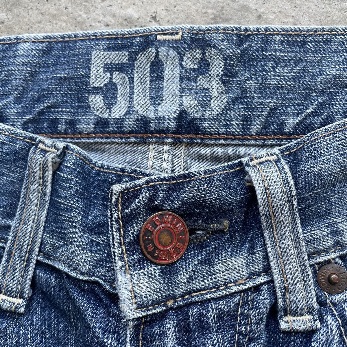 Edwin Vintage Edwin 503 Distressed Jeans Faded Denim Pants W32 Size US 32 / EU 48 - 6 Thumbnail