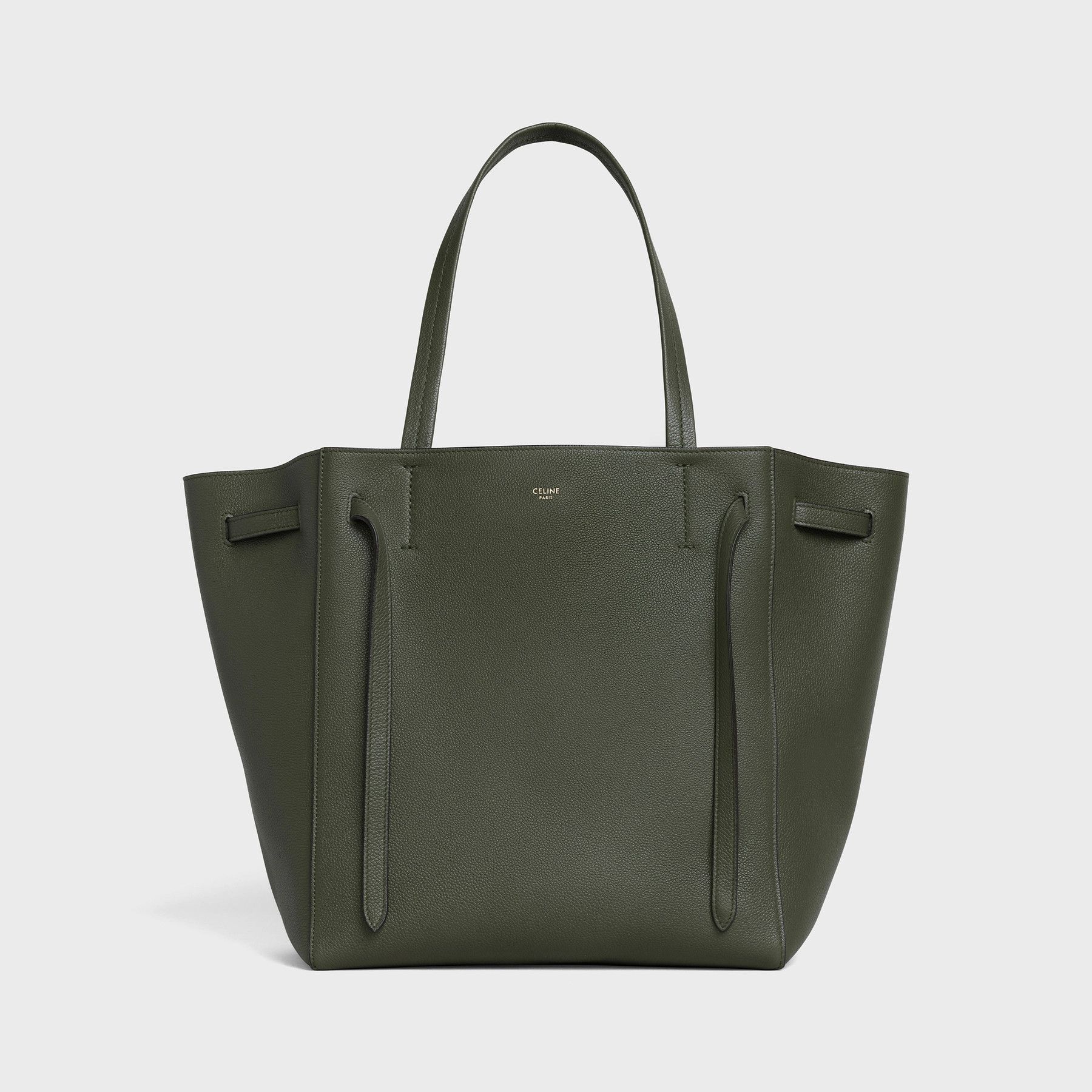 Celine o1bcso1str1024 Size: OS/ Cabas Small Tote Bag in Olive Green Size ONE SIZE - 1 Thumbnail