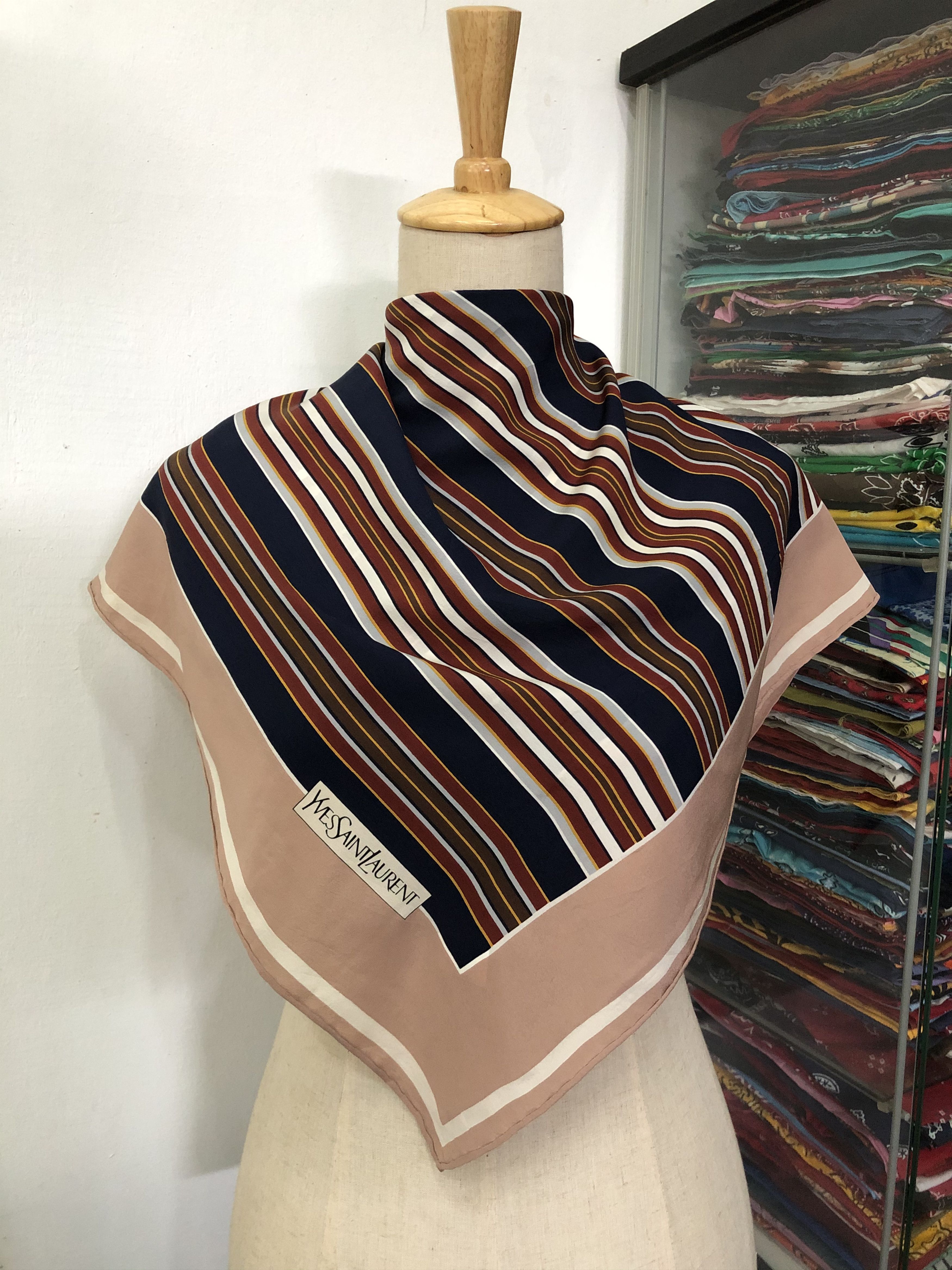 Vintage × Yves Saint Laurent Vintage Yves Saint Laurent Silk Scarf Size ONE SIZE - 1 Thumbnail