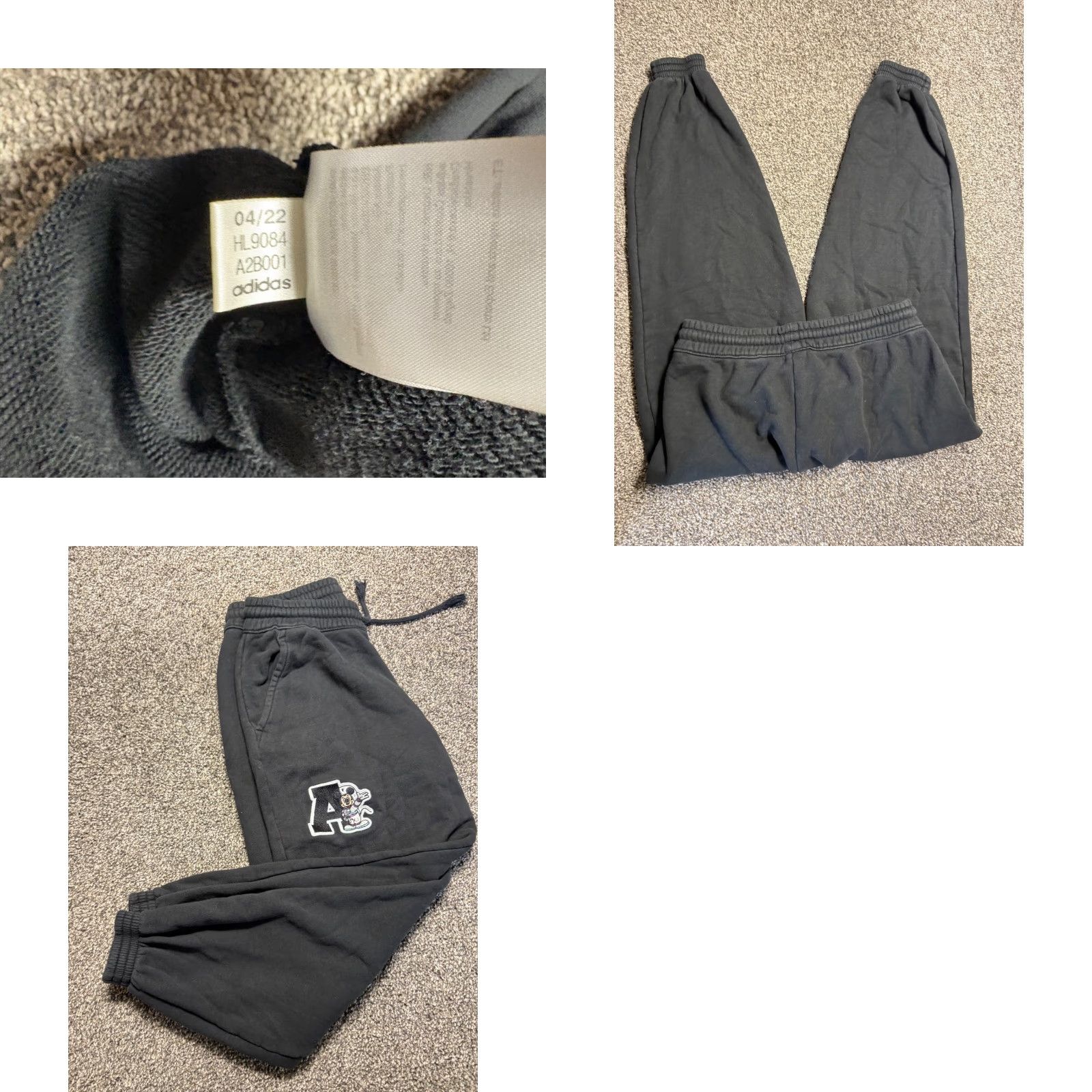 Adidas Adidas Disney Cuffed Joggers Womens Medium Black Embroidered Mickey French Terry Pants Regular Size 32" / US 10 / IT 46 - 8 Thumbnail