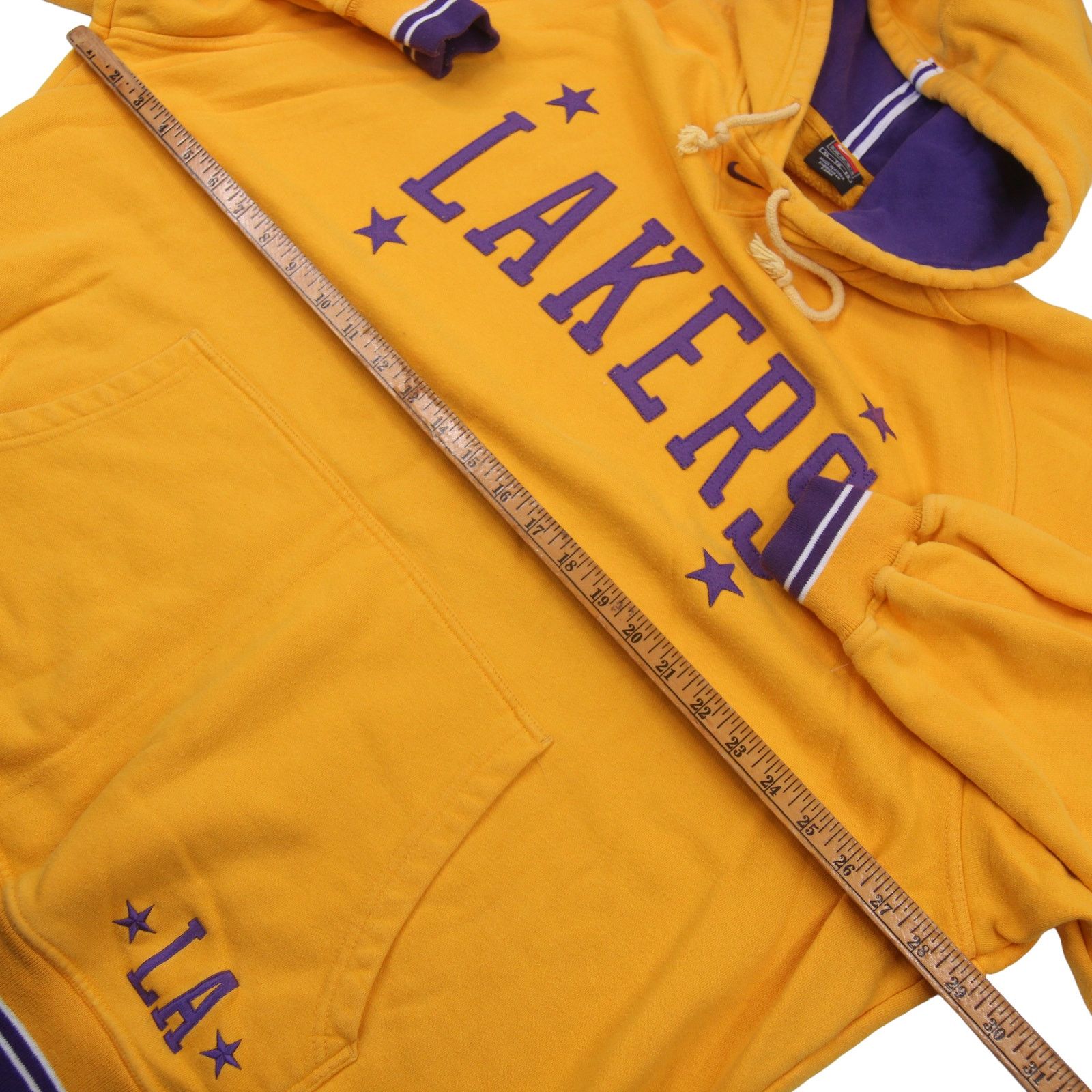 NBA × Nike × Vintage Vintage Nike Los Angles Lakers Hoodie Size US XL / EU 56 / 4 - 4 Thumbnail