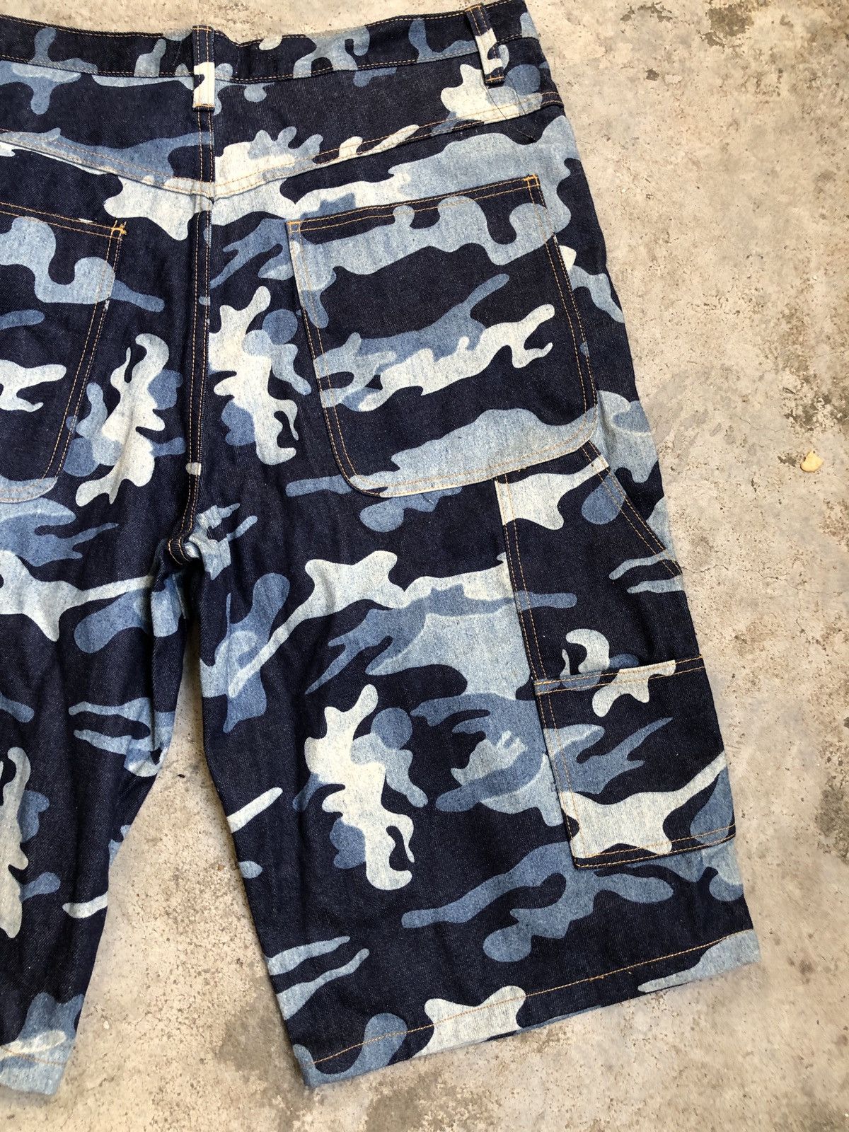 Vintage 2000s NO BOUNDARIES JORT CAMO CARPENTER DENIM BAGGY WIDE Size US 40 / EU 56 - 6 Thumbnail