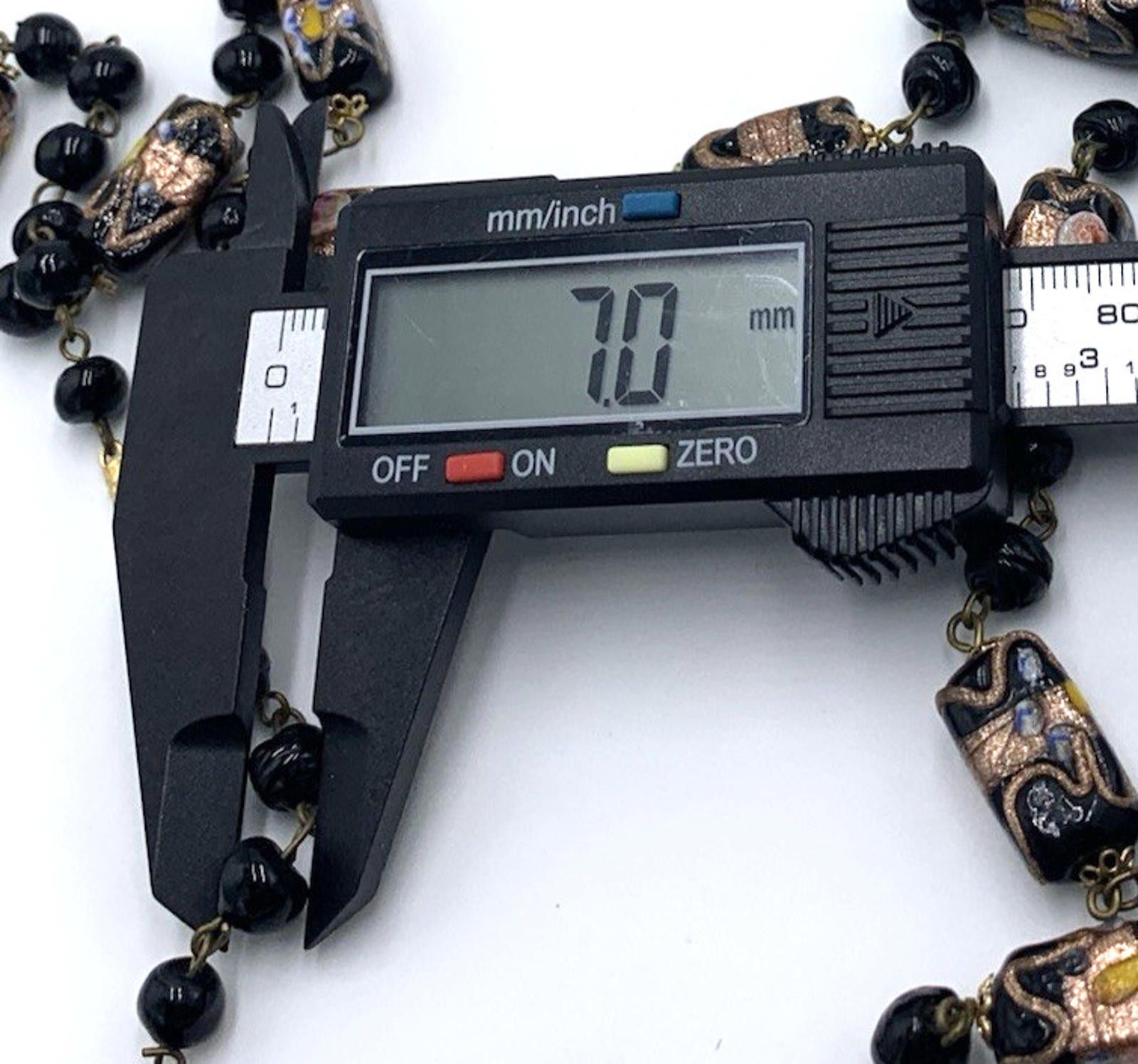 Other Venetian Murano Black Glass Wedding Cake Beads Necklace Size ONE SIZE - 9 Thumbnail
