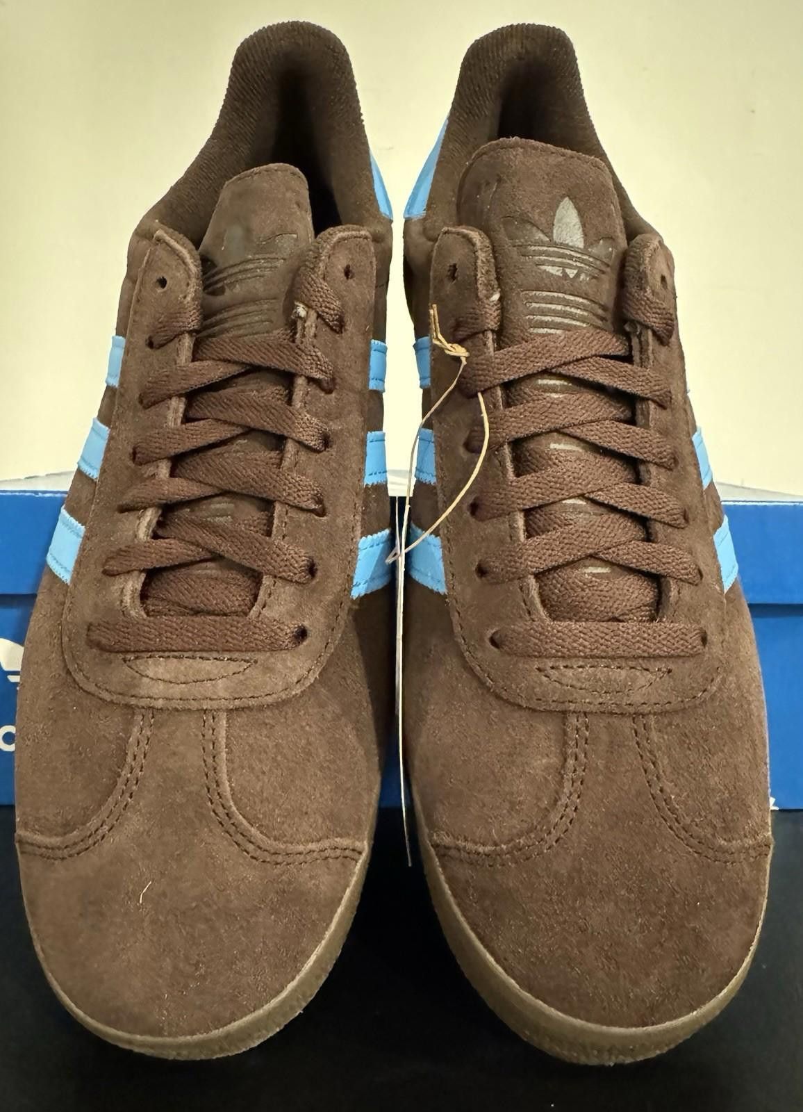 Adidas Size 9.5 - Adidas Gazelle Shadow Brown Sky Rush Size US 9.5 / EU 42-43 - 4 Thumbnail