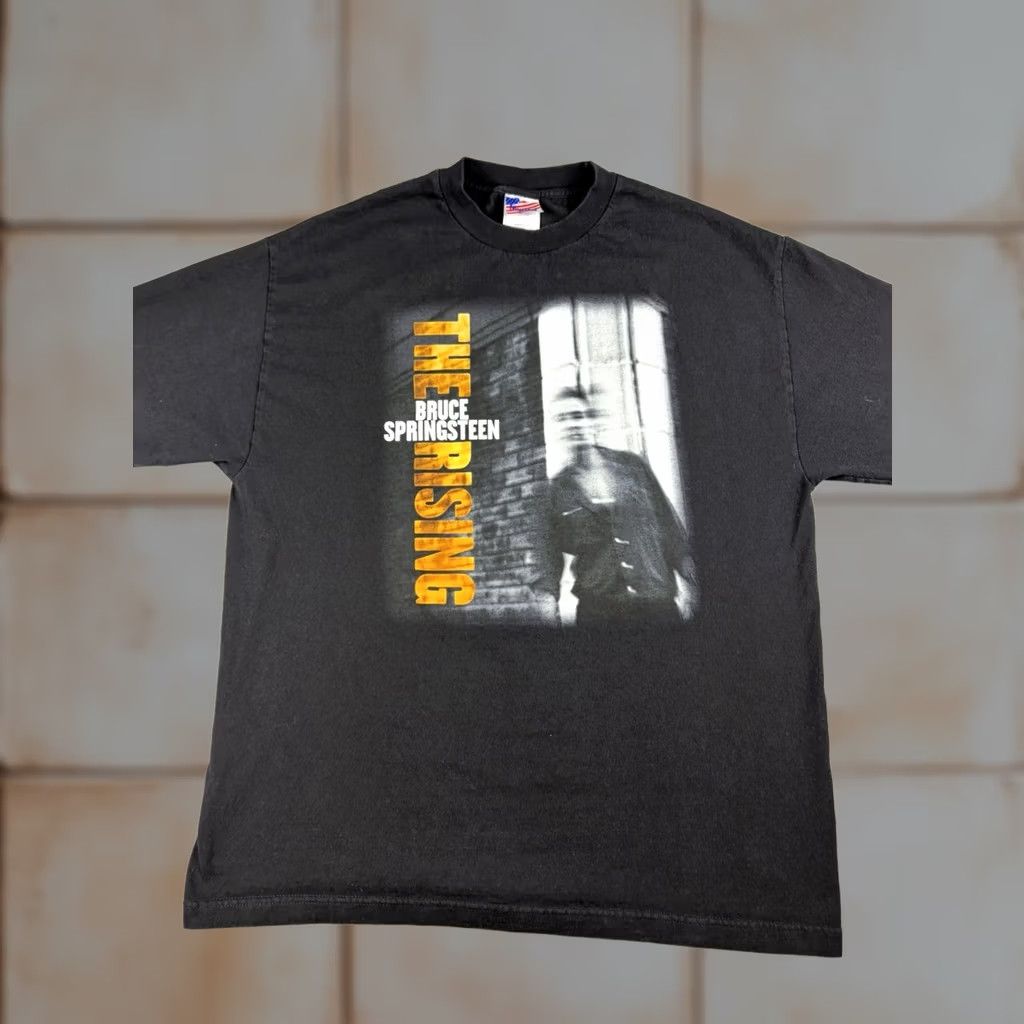 Vintage VINTAGE Bruce Springsteen The Rising T-Shirt XL Black Crew Neck Men Short Sleeve Graphic Print USA 2002 E Street Band MyDyer Size US XL / EU 56 / 4 - 1 Thumbnail