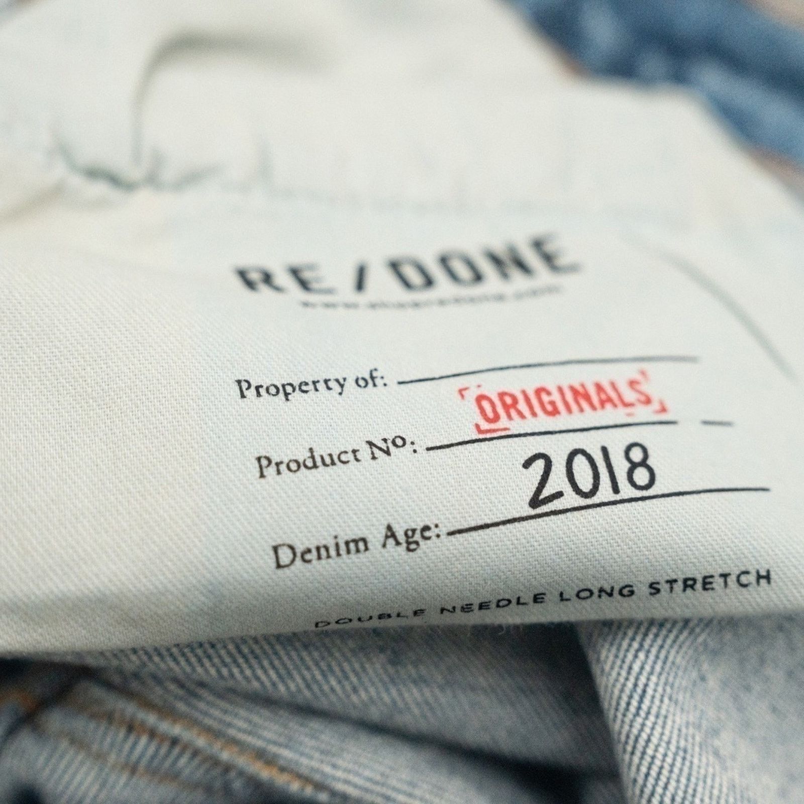 RE/DONE RE/Done. Double Needle Long Stretch Jeans In Blue. Size 30" / US 8 / IT 44 - 5 Thumbnail
