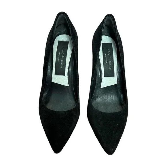 Rag & Bone Rag & Bone Black Suede Pumps Heels Size US 5.5 / IT 35.5 - 4 Thumbnail