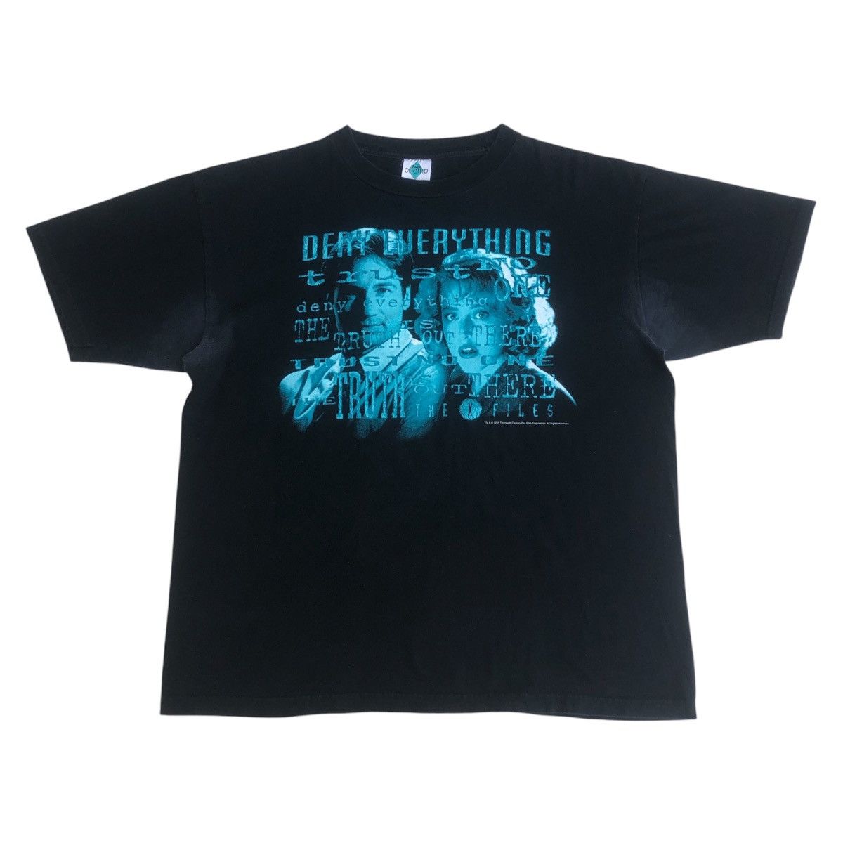 Vintage 1995 The X-Files ‘Deny Everything’ Promo Tee Size US XL / EU 56 / 4 - 1 Thumbnail