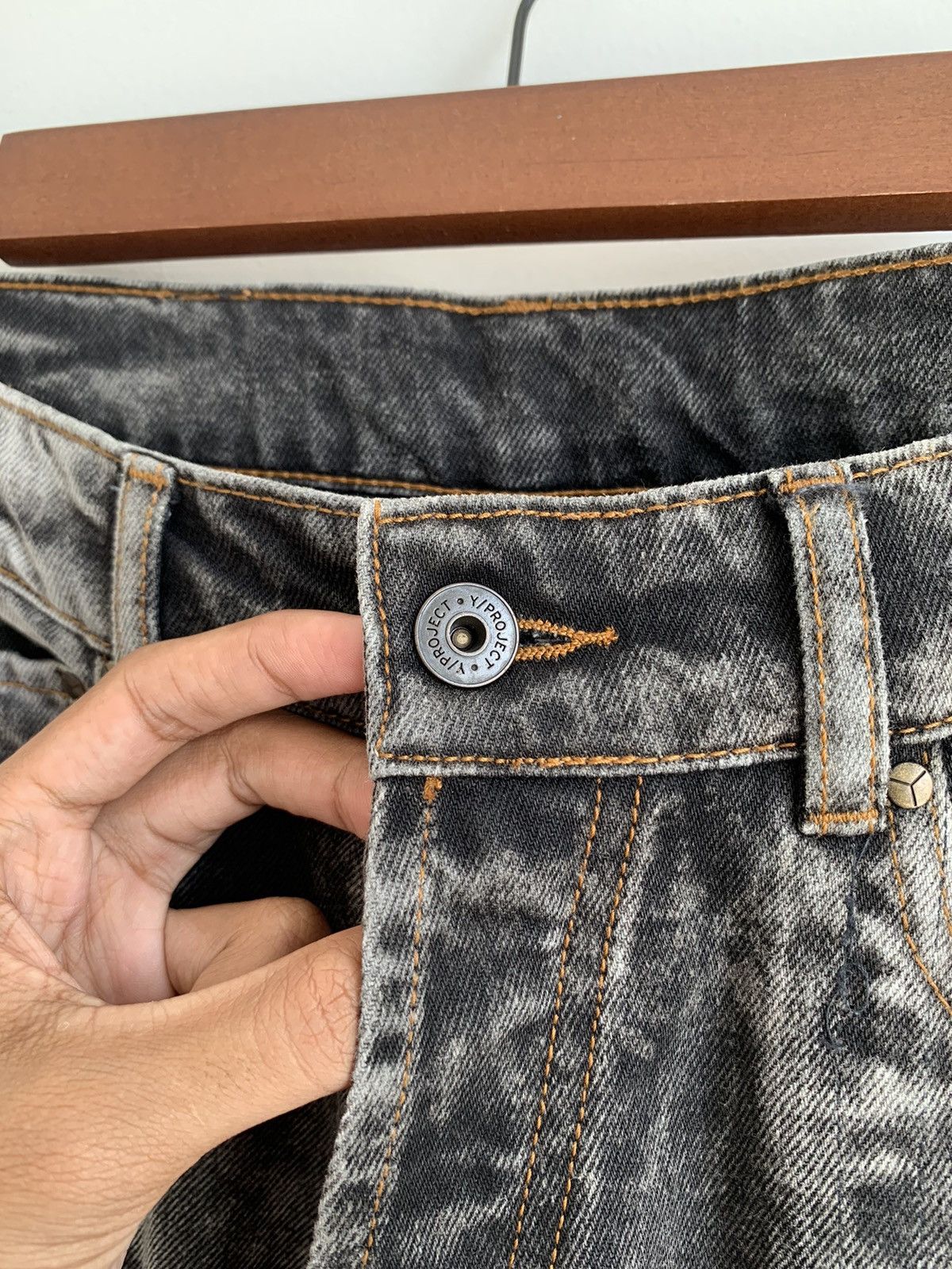 Y/Project Y/Project Metal Wire Wide Leg Jeans Size US 26 / EU 42 - 9 Thumbnail