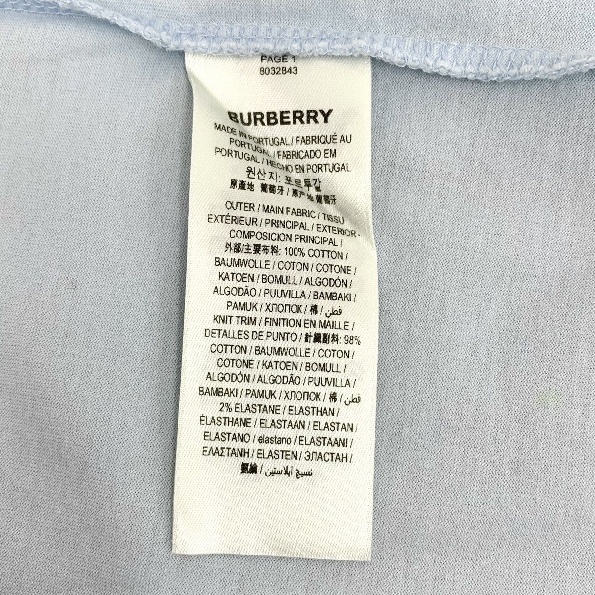 Burberry Burberry Blue TB Logo Print Cotton Crew Neck T-shirt K26WX Size US XXS / EU 40 - 6 Thumbnail