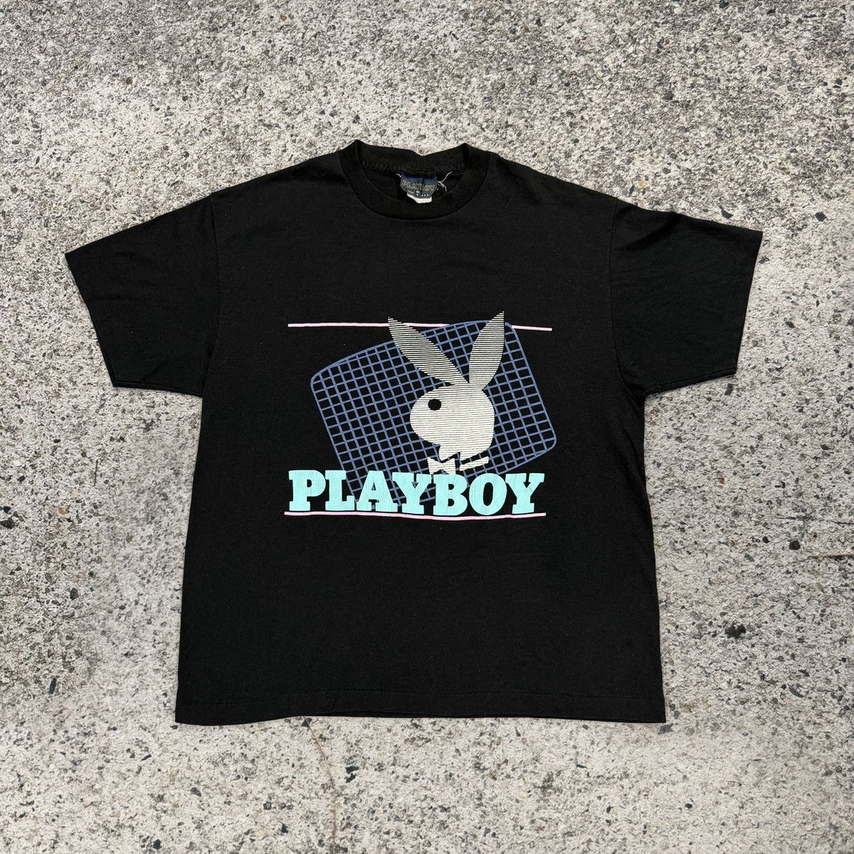 Vintage 90s Playboy Thrashed Faded Thin Shirt Pornstar ERD Grunge Size US L / EU 52-54 / 3 - 7 Thumbnail