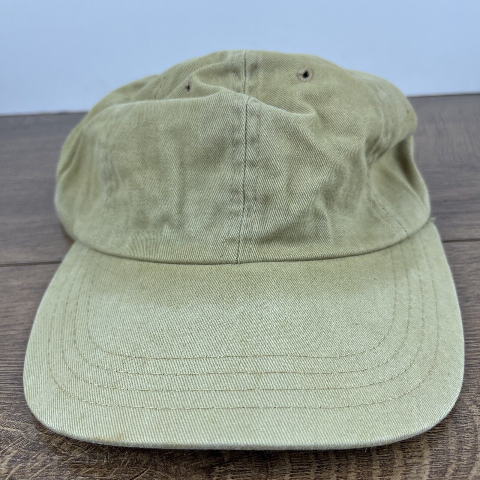 Other Plain Tan Brown Hat Adjustable Adult Size Hat Tan Cap Size ONE SIZE - 3 Thumbnail